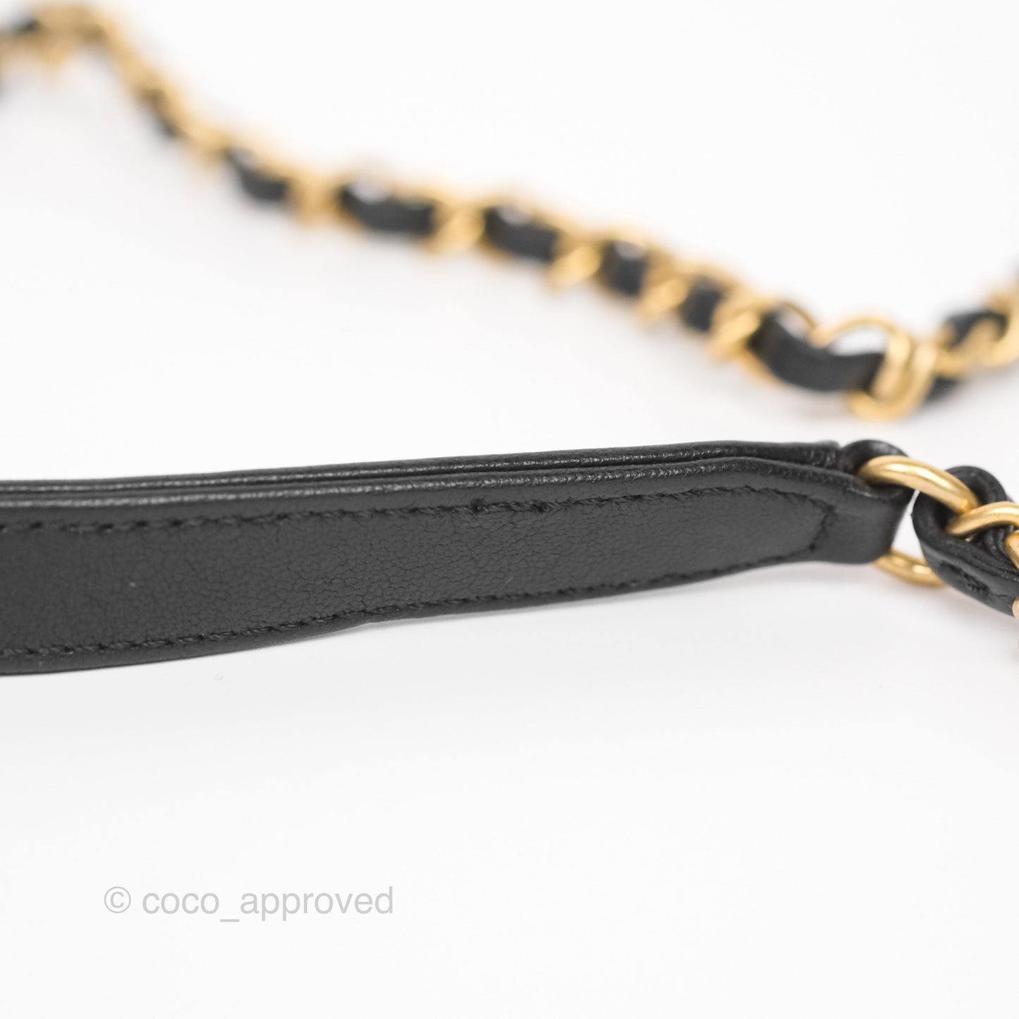 Chanel Small Chic Pearls Flap Quilted Black Goatskin Aged Gold Hardware
