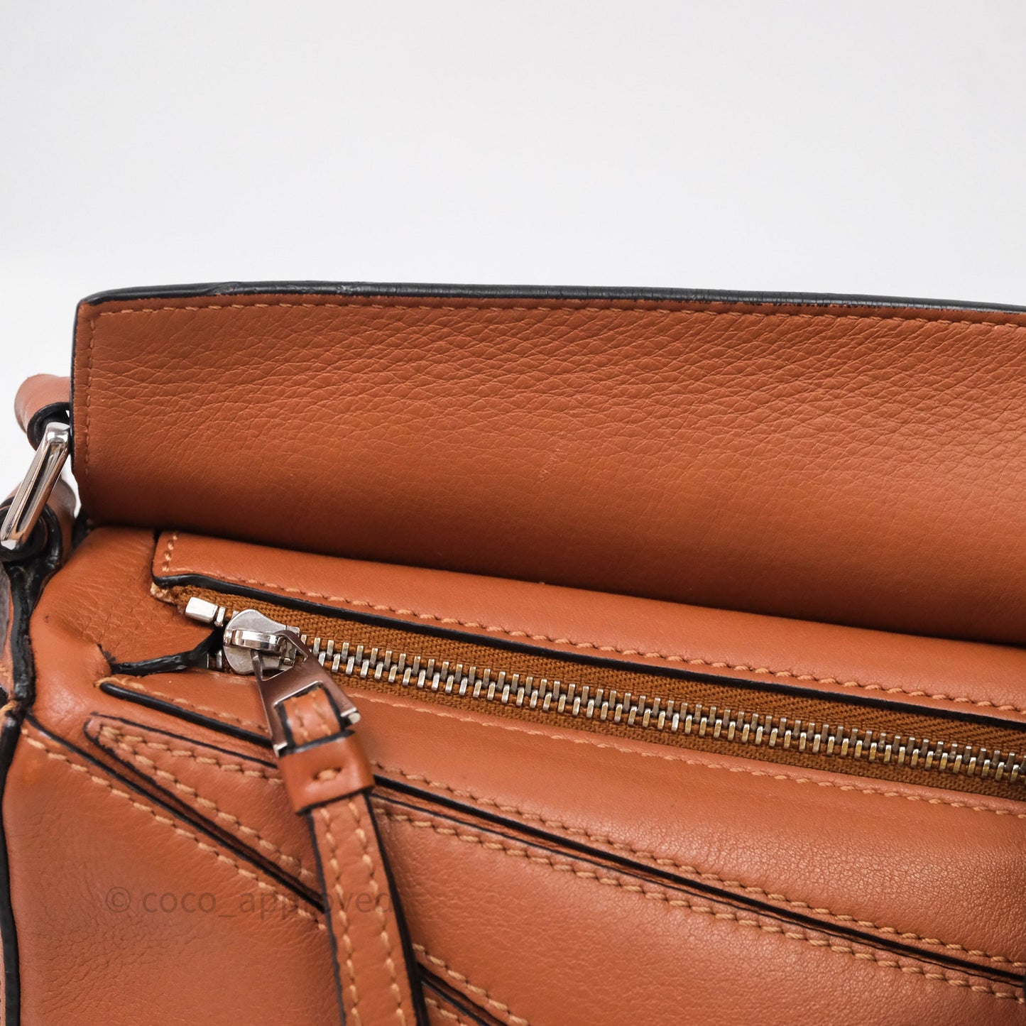 Loewe Mini Puzzle Bag Tan Calfskin Gold Hardware