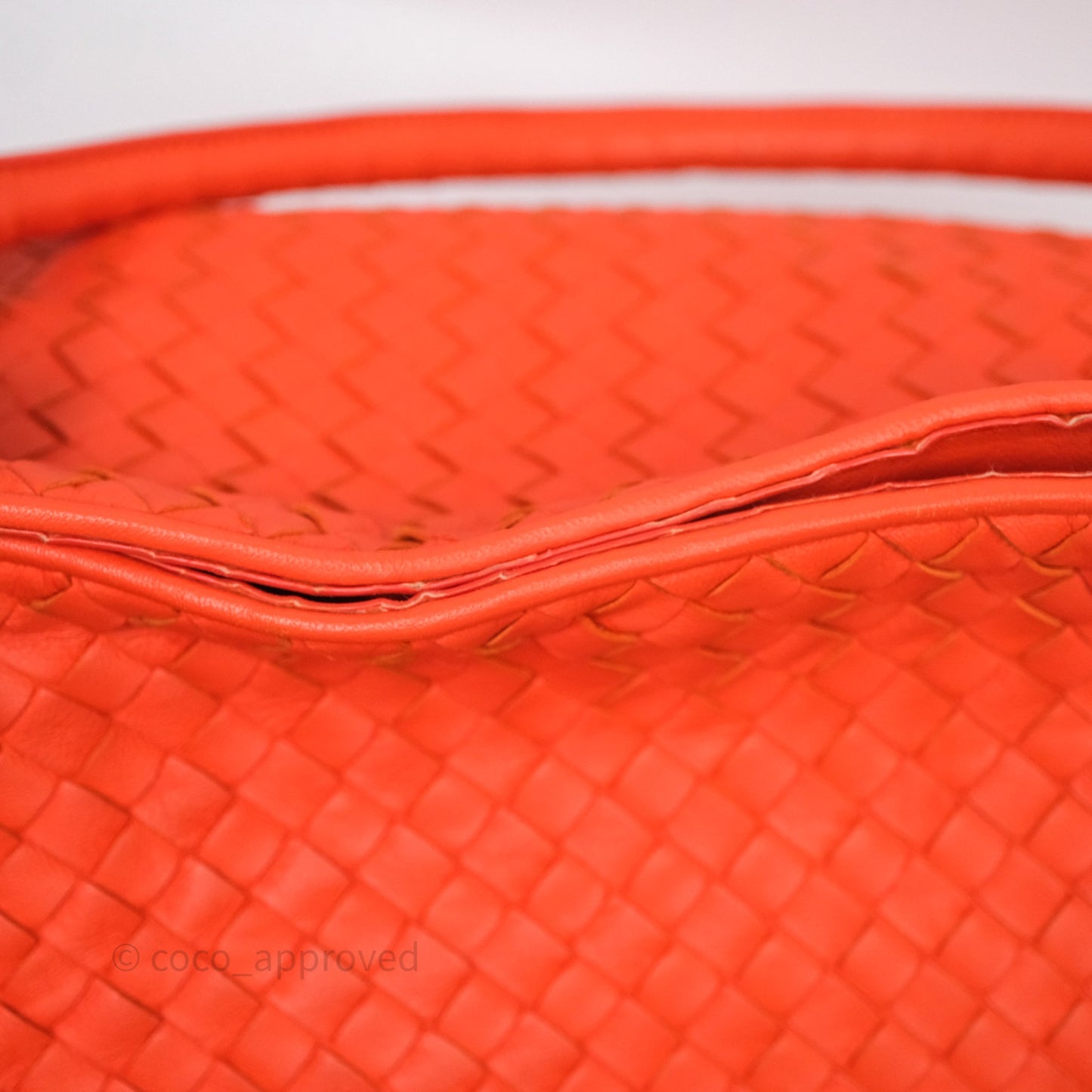 Bottega Veneta Nappa Intrecciato Parachute Tote Bag Orange