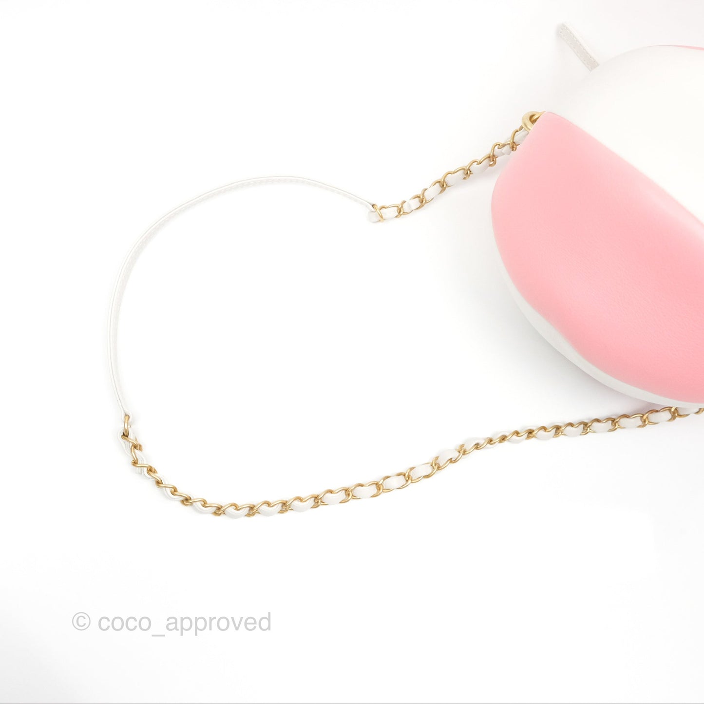 Chanel Coco Beach Ball Pink White Calfskin Gold Hardware