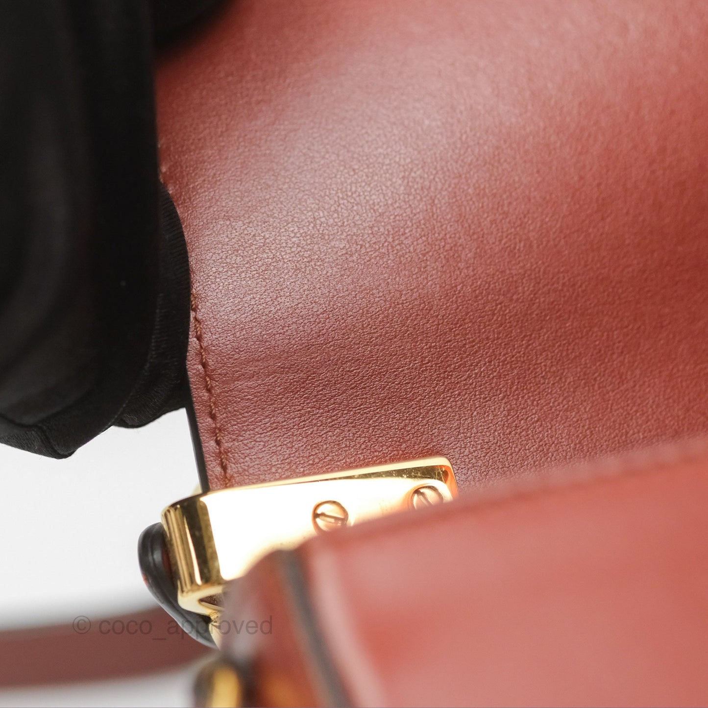 Chloé Mini C Bag Sepia Brown Shiny/Suede Calfskin