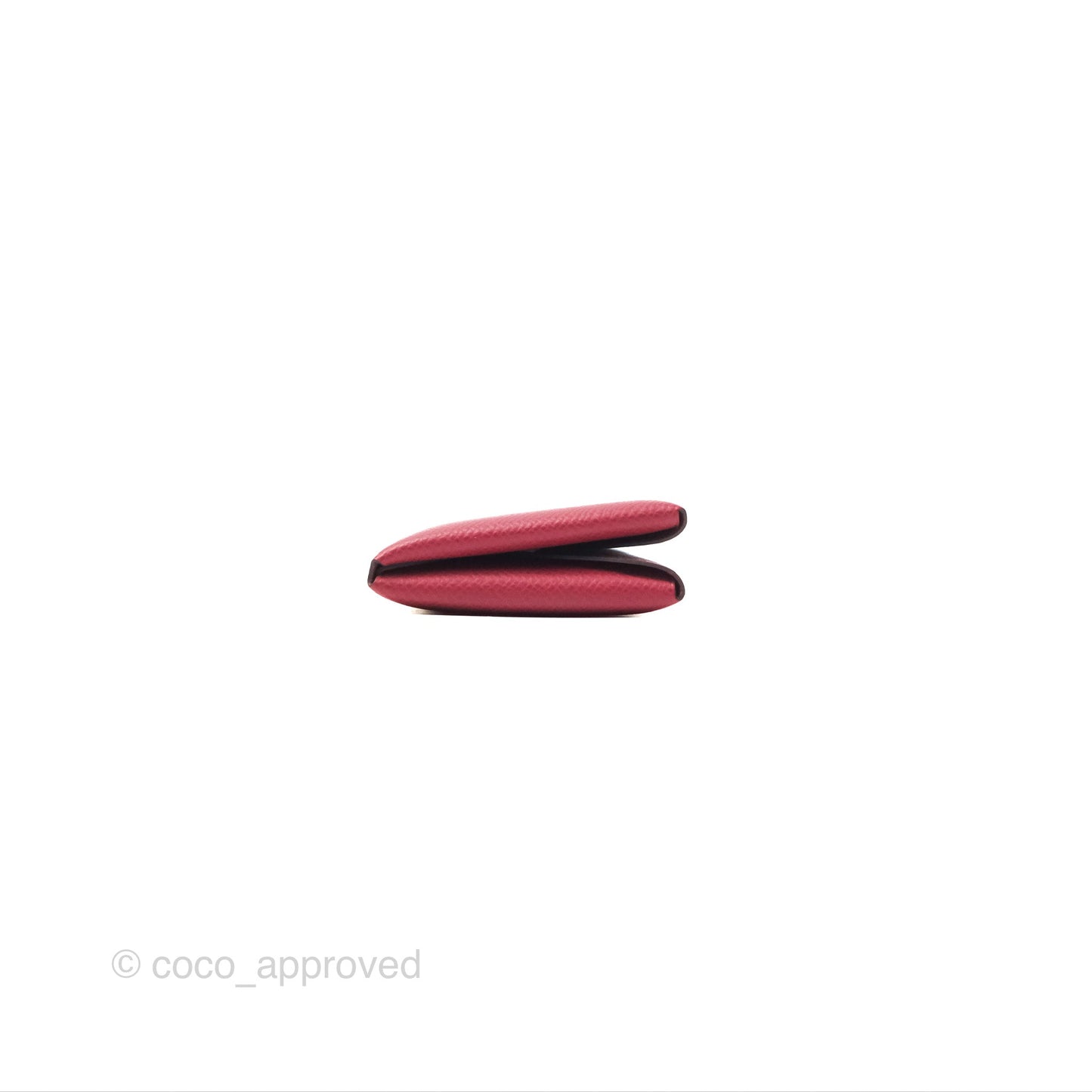 Hermès Calvi Duo Compact Card Holder Rouge Grenat Epsom