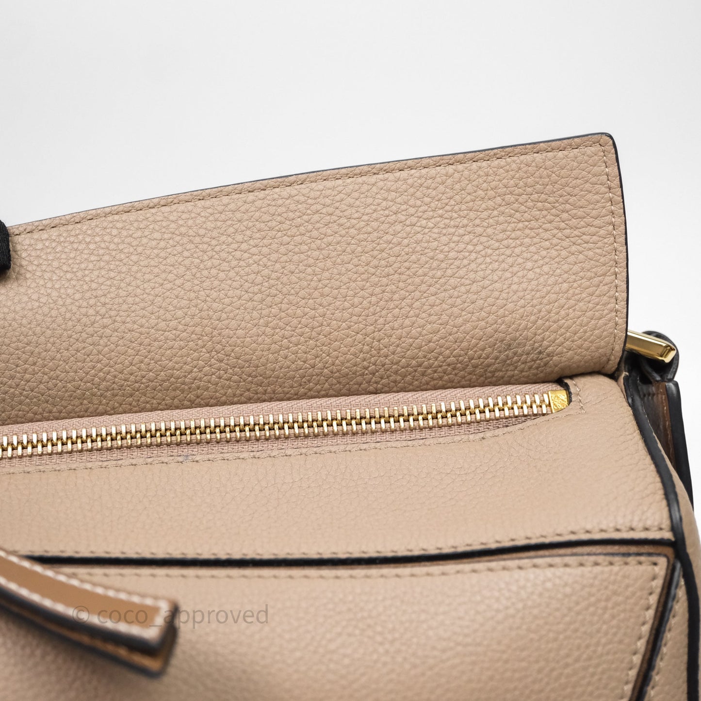 Loewe Small Puzzle Bag Sand Mink Grained Calfskin