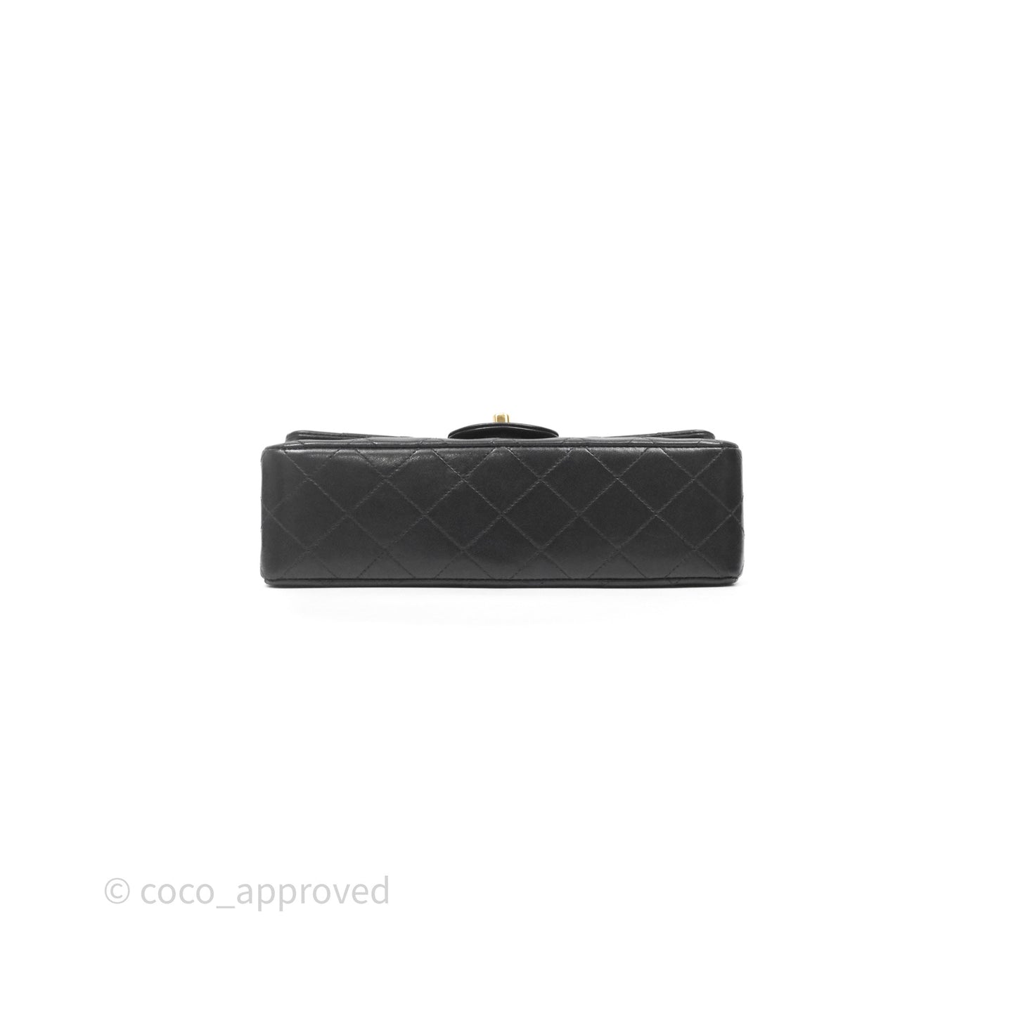 Chanel Vintage Classic Small Flap Bag Black Lambskin 24K Gold Hardware