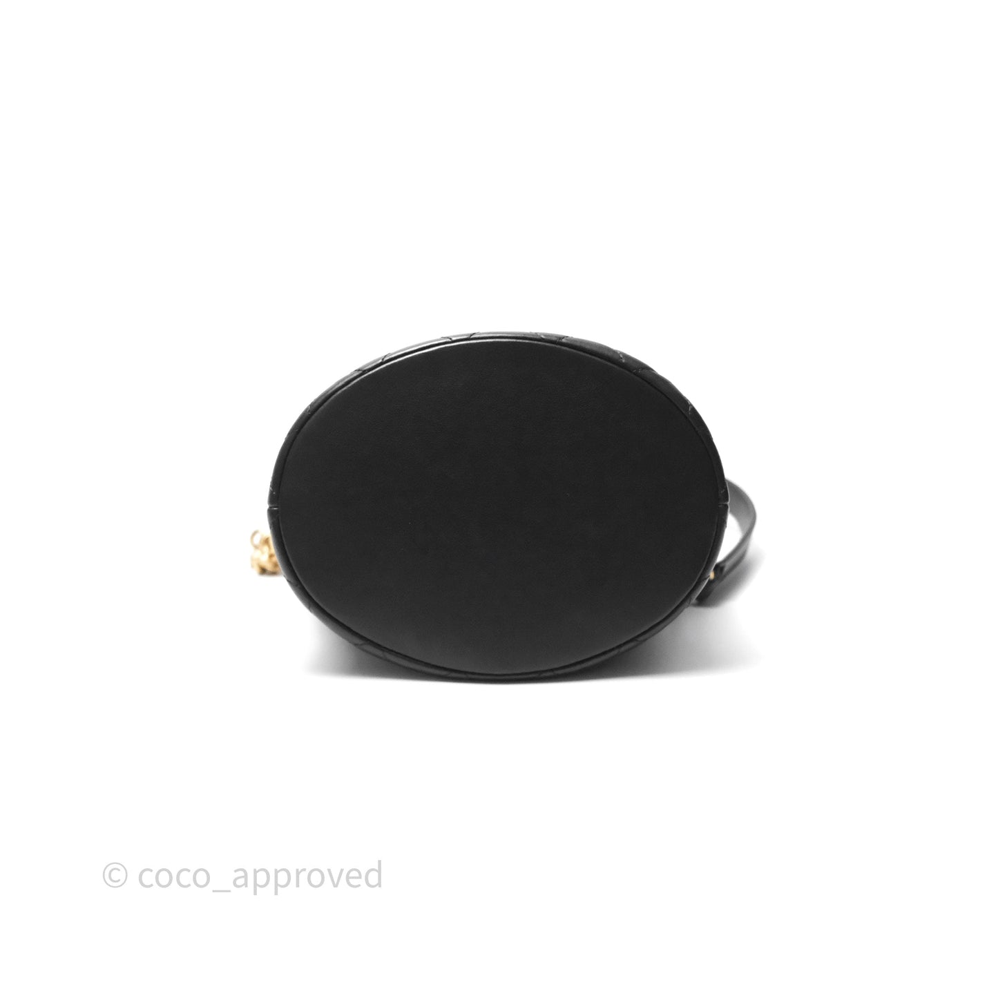 Chanel Quilted Boy Bucket Bag Black Lambskin Aged Gold Hardware