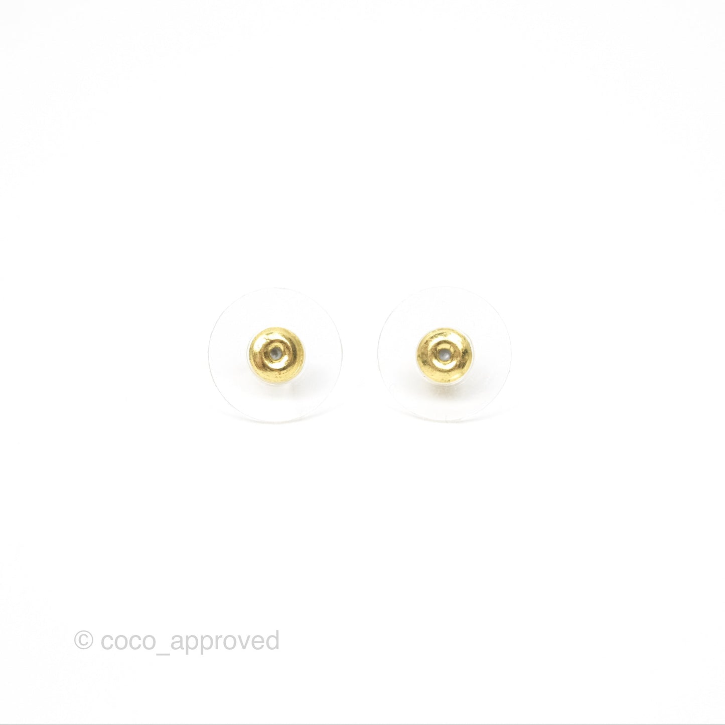 Chanel Round Woven CC Crystals Earrings Gold Tone 22B