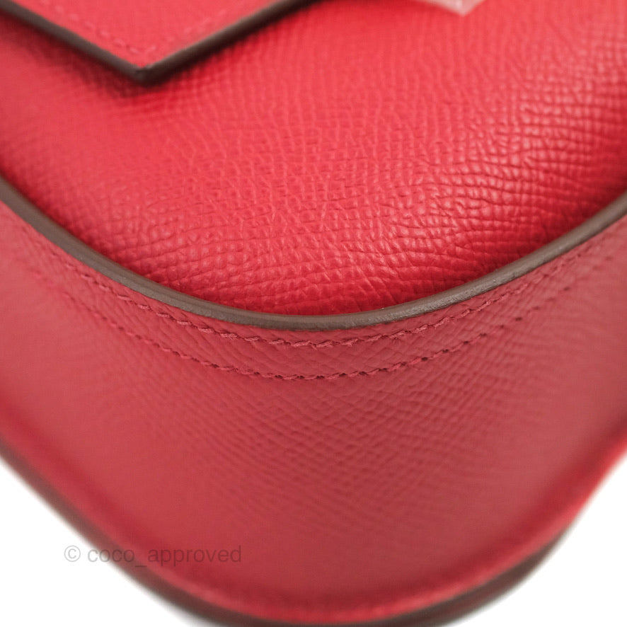 Hermès Della Cavalleria Mini Bag Rouge Piment Epsom Gold Hardware