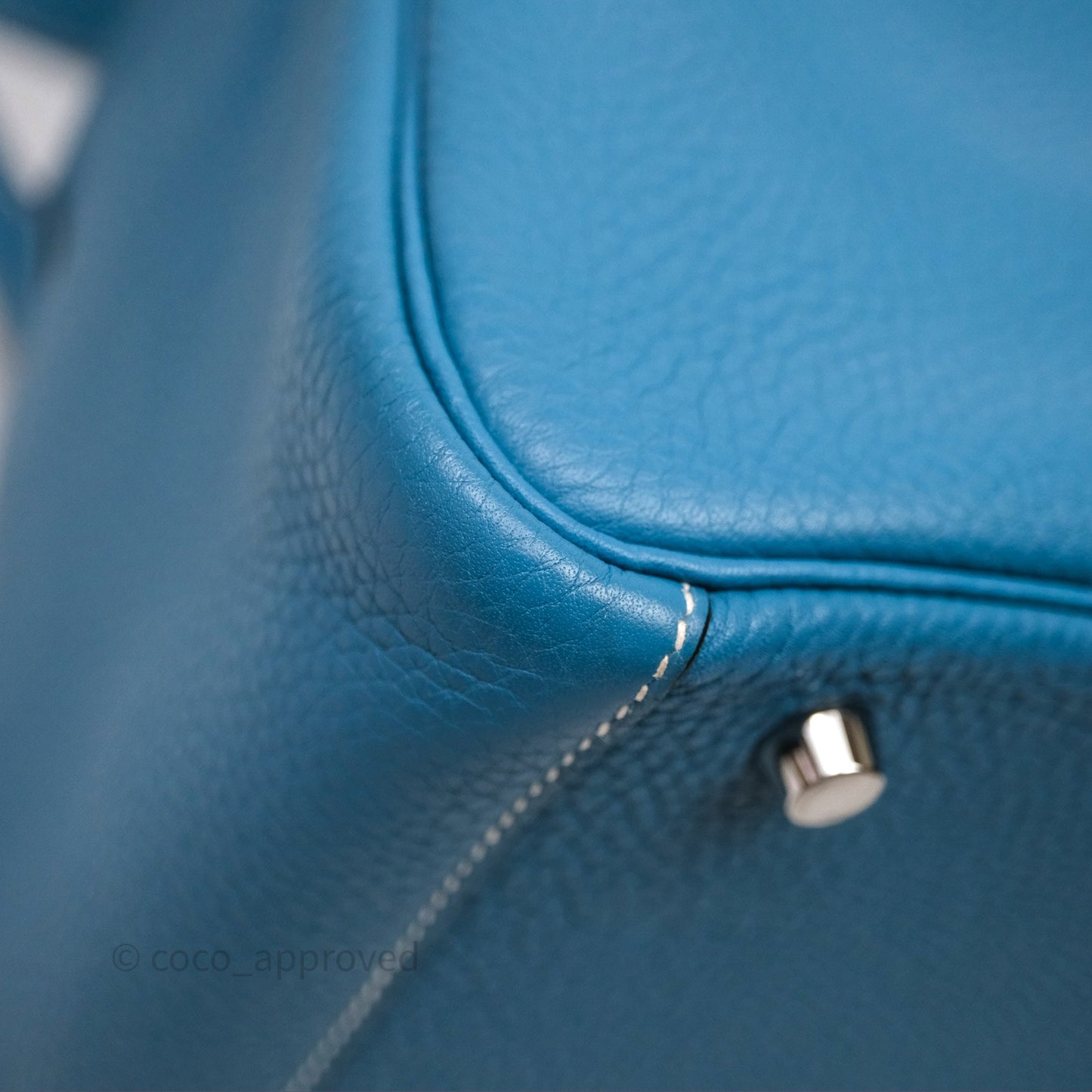 Hermès Lindy 30 Bleu Jean 75 Clemence Palladium Hardware