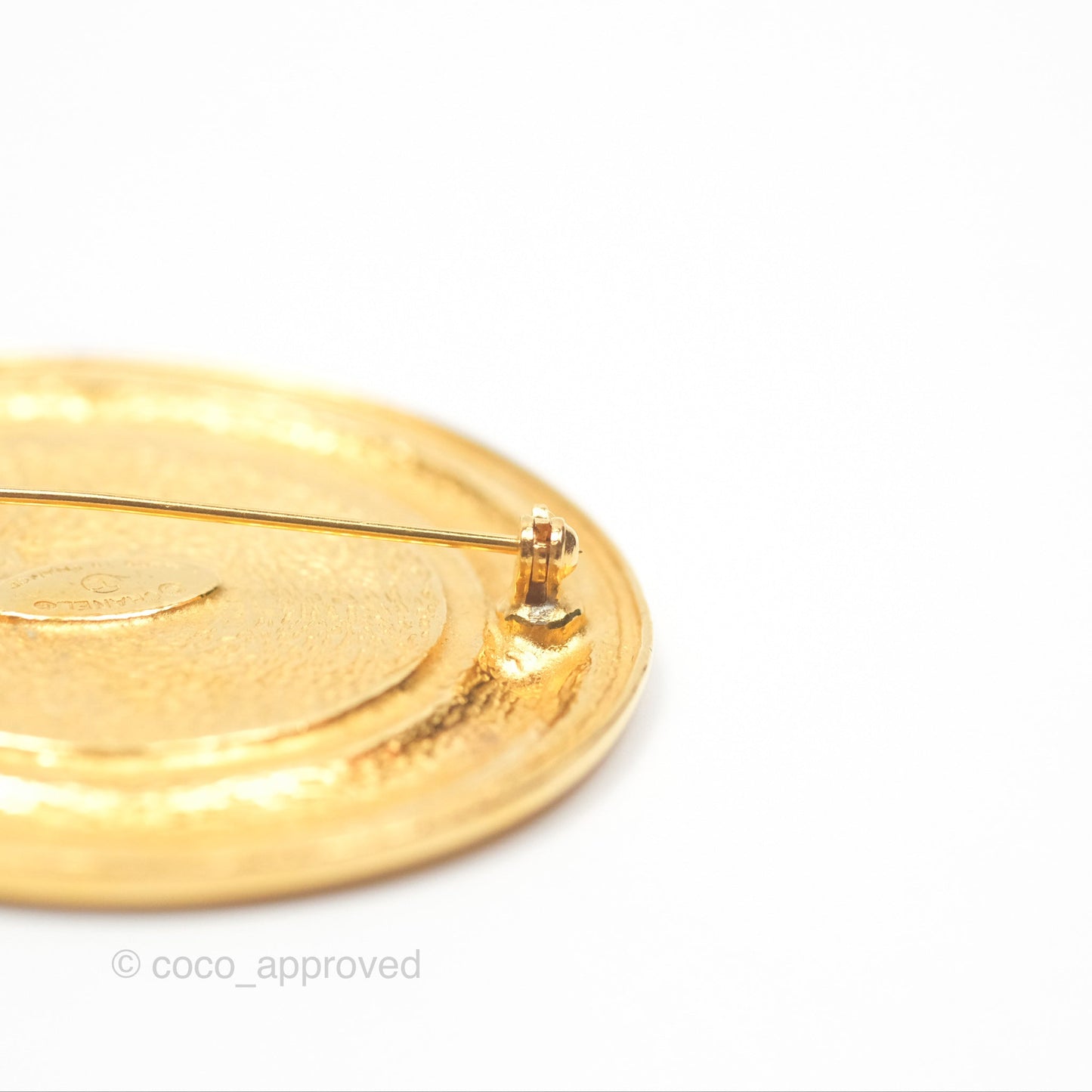 Chanel Vintage Rue Cambon Medallion Brooch