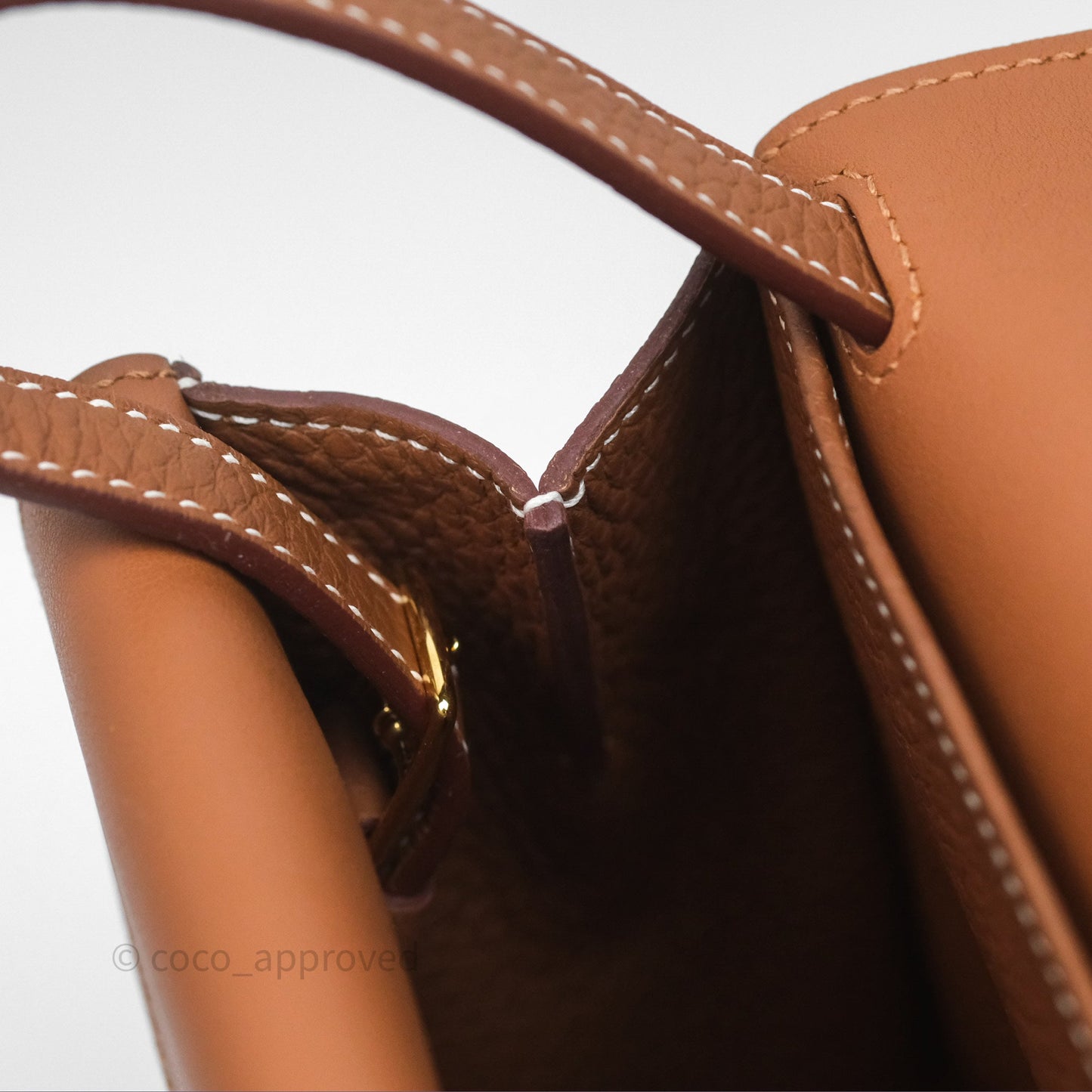 Hermès Halzan 25 Gold Clemence Gold Hardware