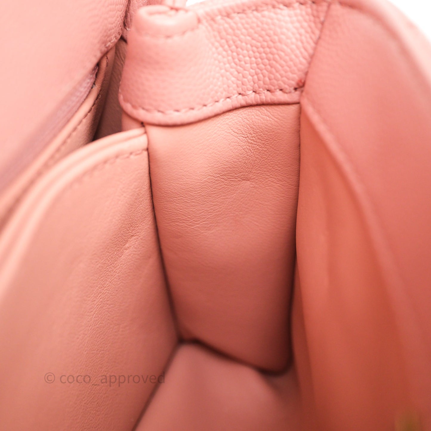 Chanel Small Coco Handle Quilted Pink Caviar Gold Hardware