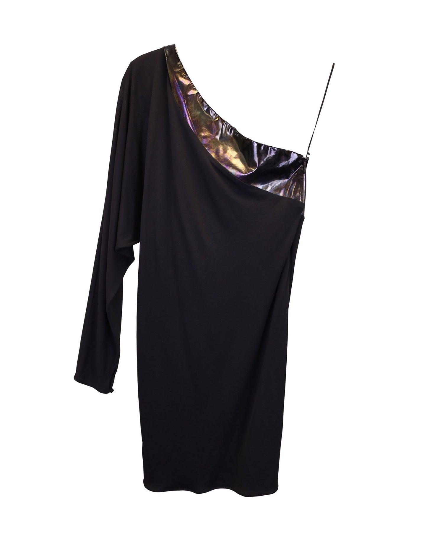 Luxury Gucci Trending 2025 One Shoulder Dress in Black Viscose