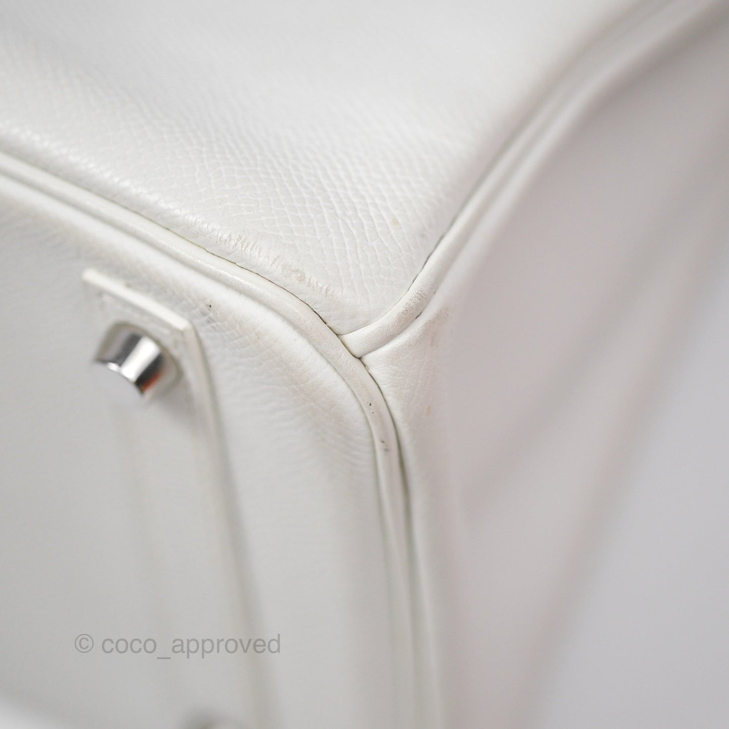 Hermès Birkin 30 Retourne White Epsom Palladium Hardware