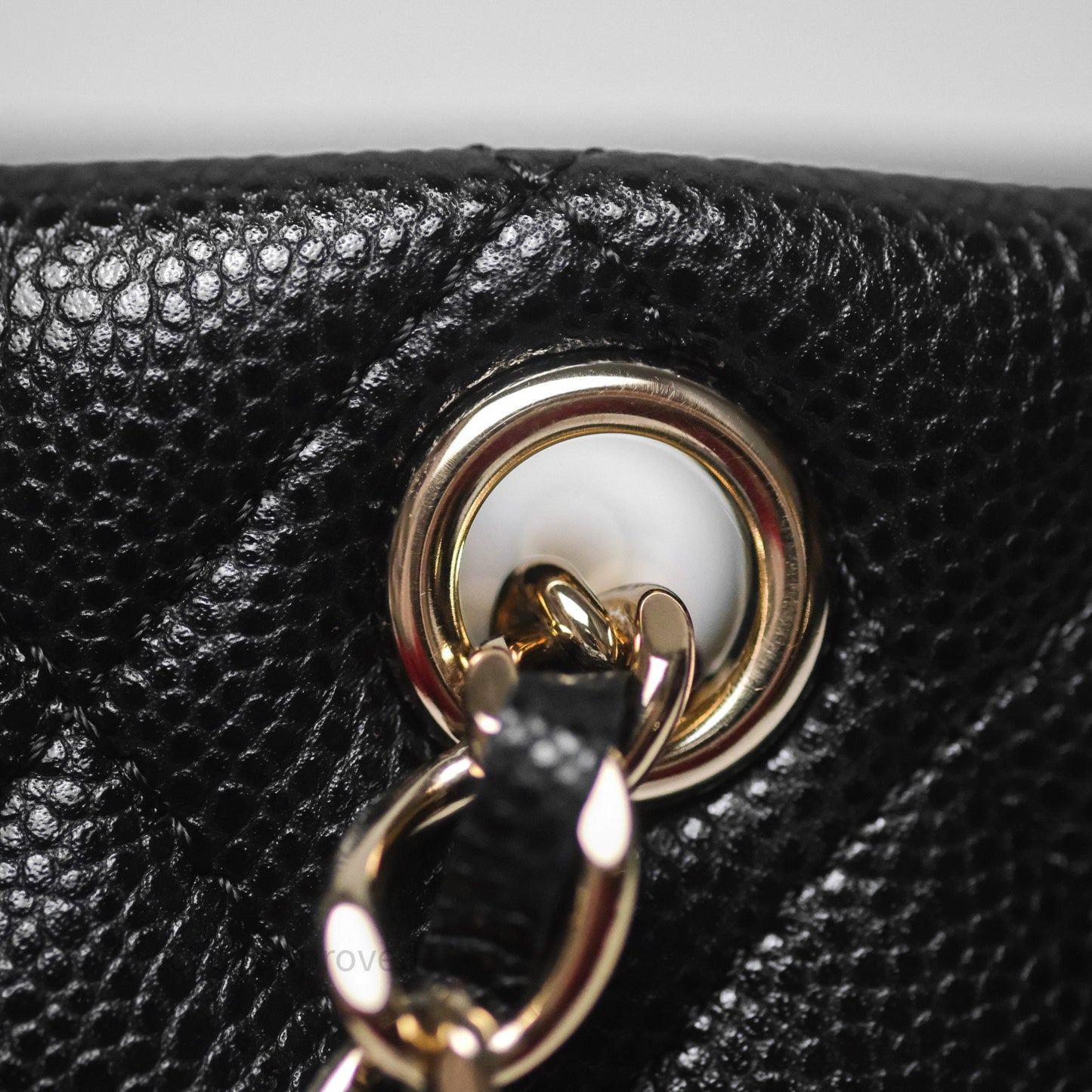 Chanel Mini Tote Bag Black Caviar Gold Hardware 25C
