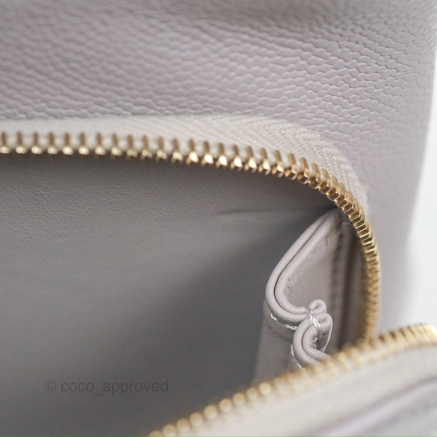 Chanel Quilted Medium Business Affinity Flap Grey Caviar Light Gold Hardware
