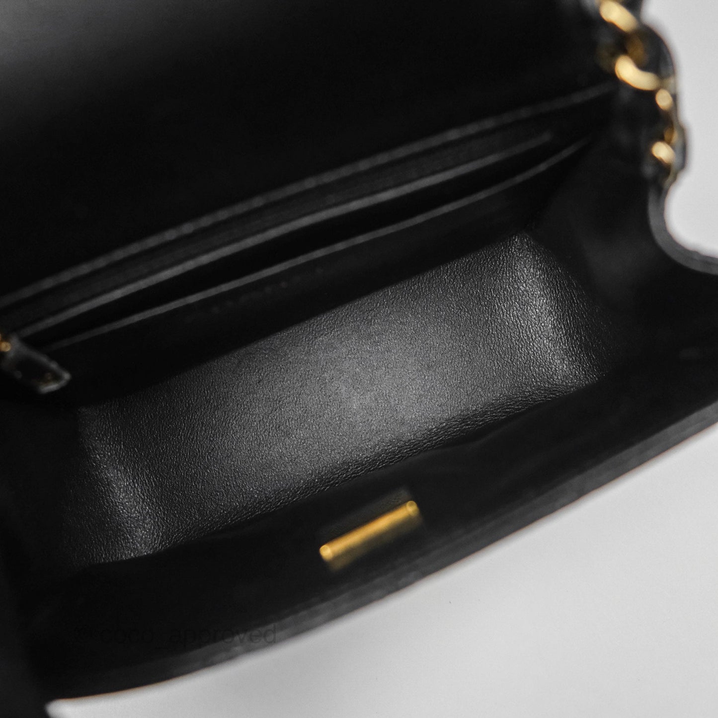 Chanel Mini Square Black Lambskin Gold Hardware