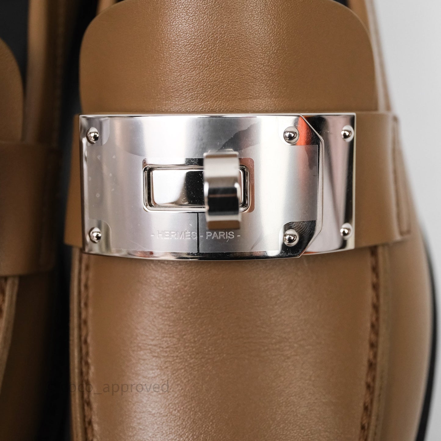 Hermès A Eclair Kelly Loafer Brown Size 38.5