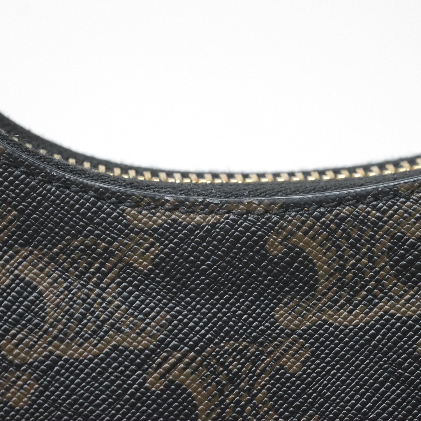 Celine Mini Ava Bag In Triomphe Canvas Calfskin Tan