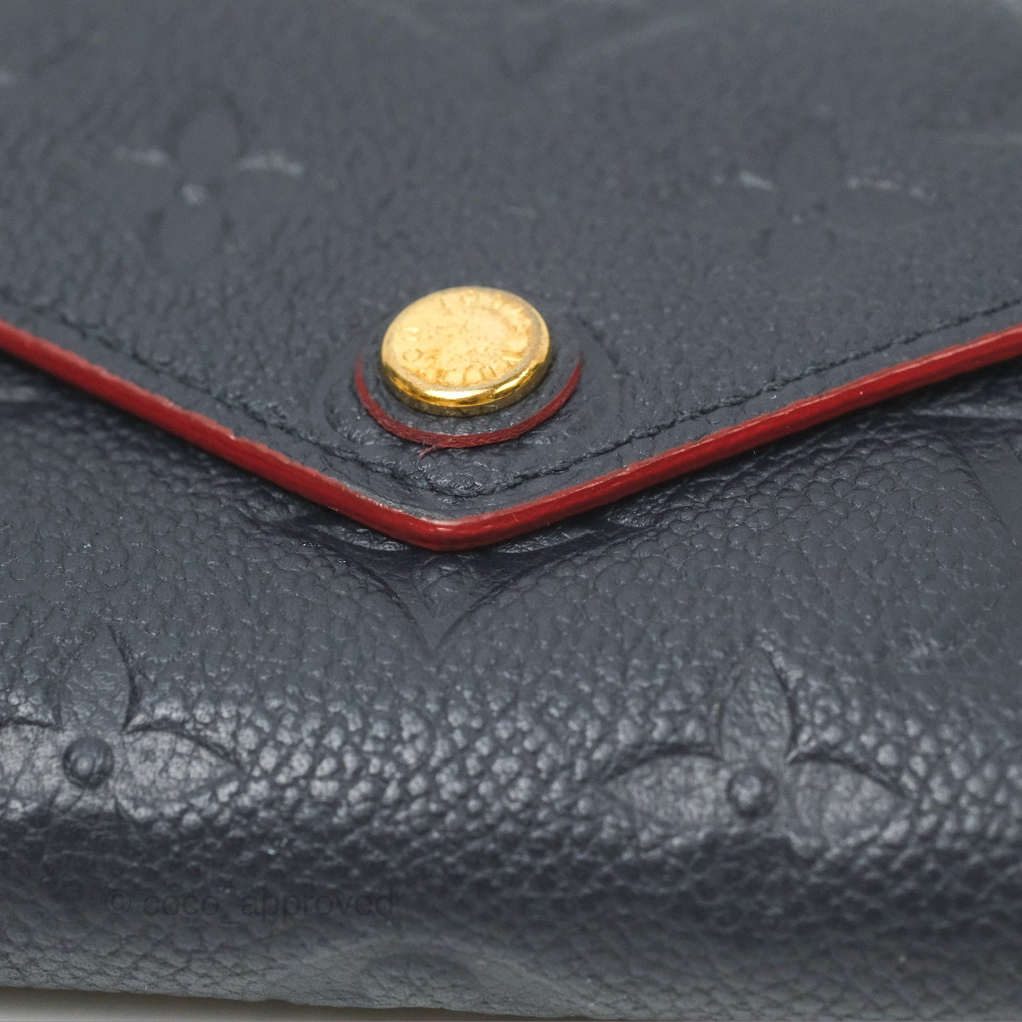 Louis Vuitton Victorine Wallet Marine Rouge Monogram Empreinte