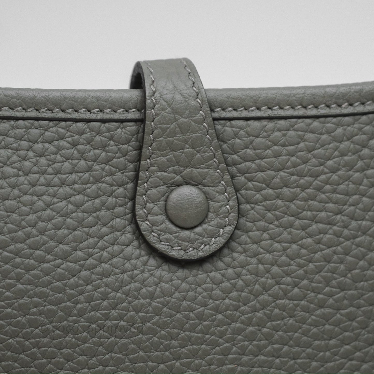 Hermès Mini Evelyne 16 Gris Meyer 0L Clemence Palladium Hardware