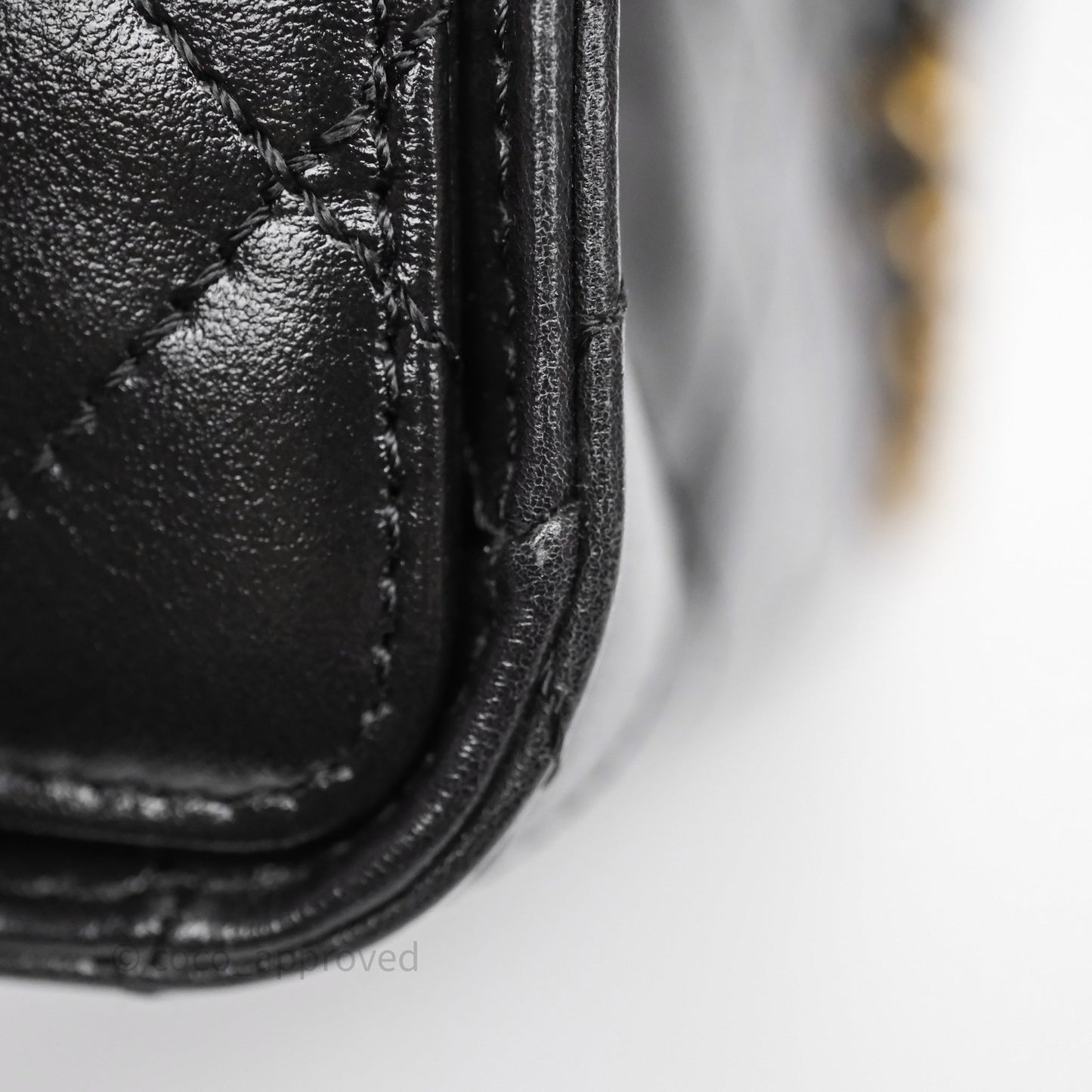 Chanel 25 Mini Black Shiny Crumpled Calfskin Mixed Hardware