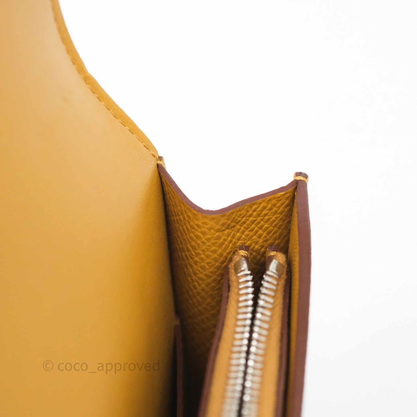 Hermès Constance Slim Wallet Sesame 2S Epsom Palladium Hardware