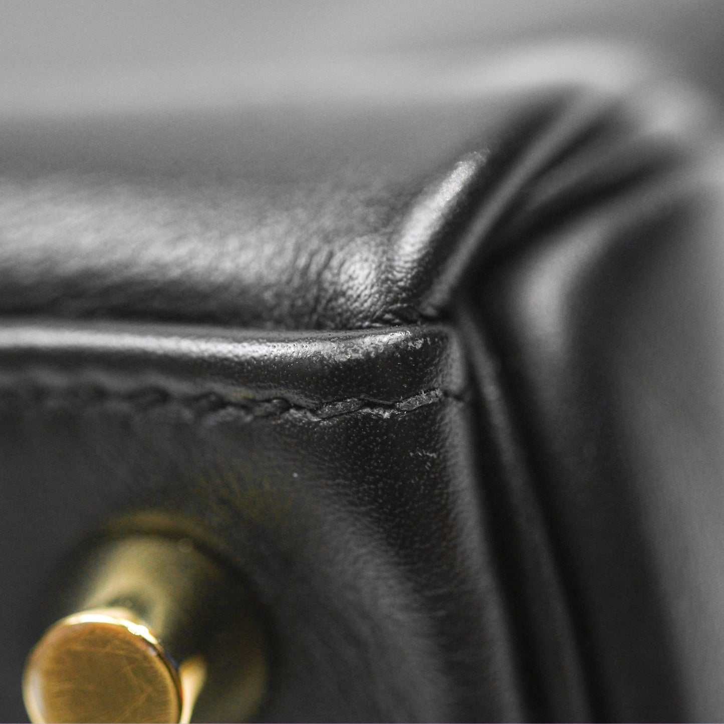 Hermès Retourne Kelly 25 Black Noir 89 Swift Gold Hardware