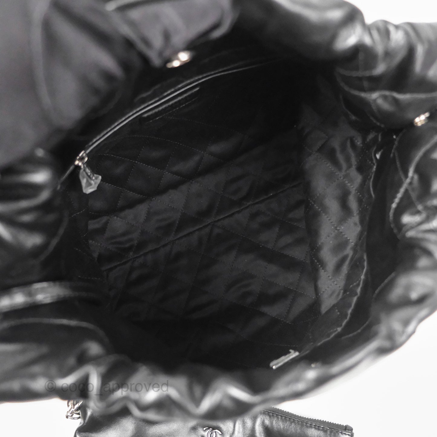 Chanel 22 Small Black Calfskin So Black Hardware