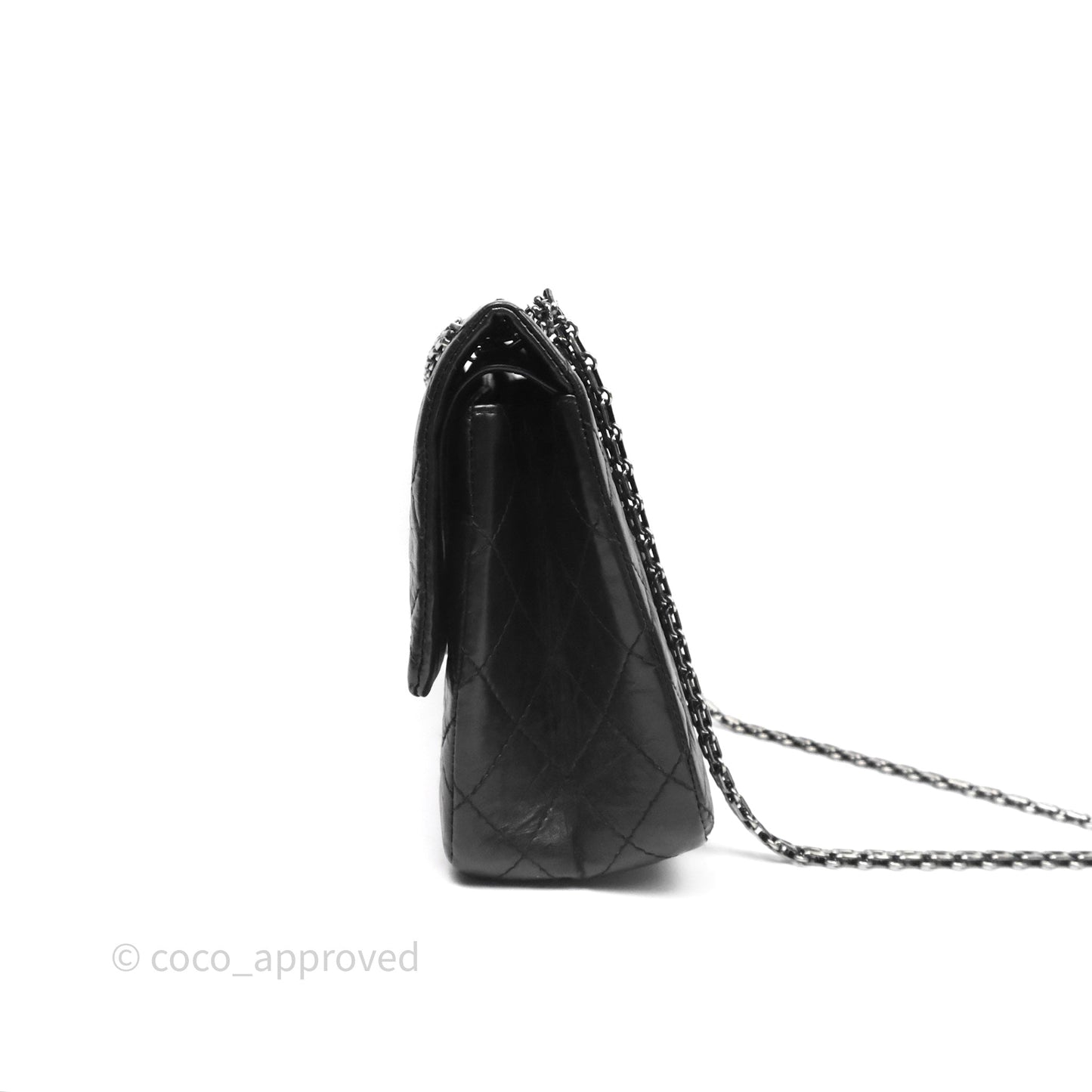 Chanel Reissue Quilted Aged Calfskin Black Ruthenium Hardware 226