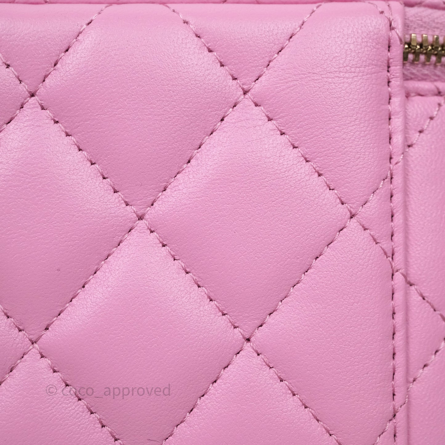 Chanel Vanity Rectangular Top Handle Pink Mint Green Lambskin Gold Hardware