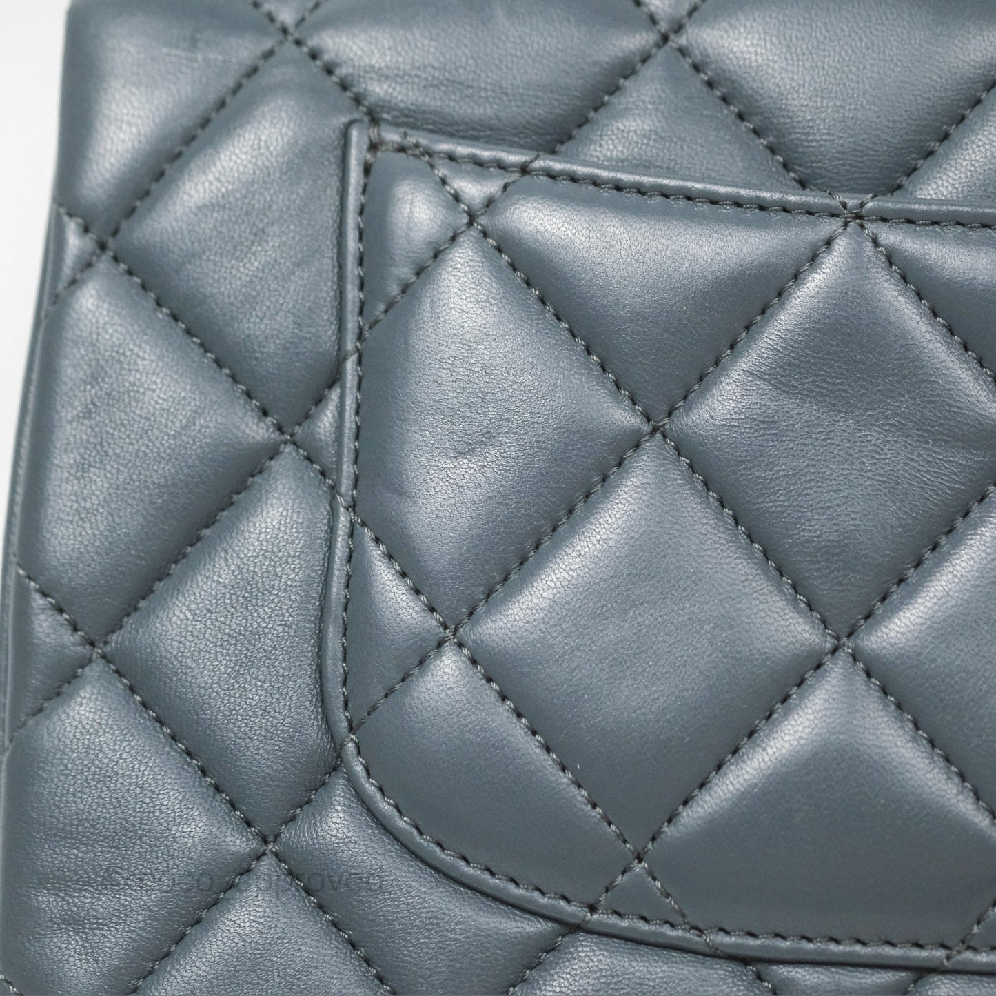 Chanel Small Trendy CC Grey Blue Lambskin Gold Hardware