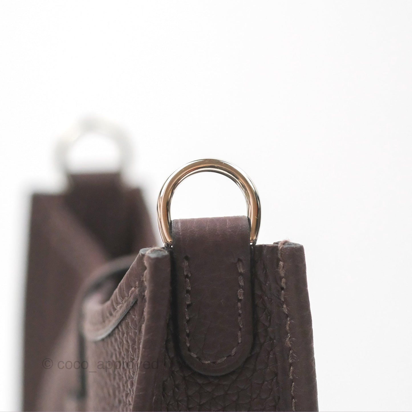 Hermès Mini Evelyne 16 Rouge Sellier Clemence Rose Confetti-Blanc Palladium Hardware