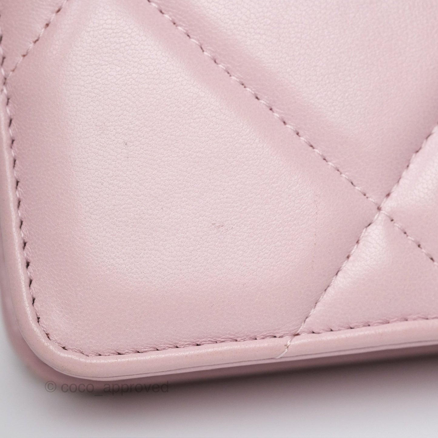 Chanel 19 Wallet on Chain WOC Light Pink Lambskin Mixed Hardware