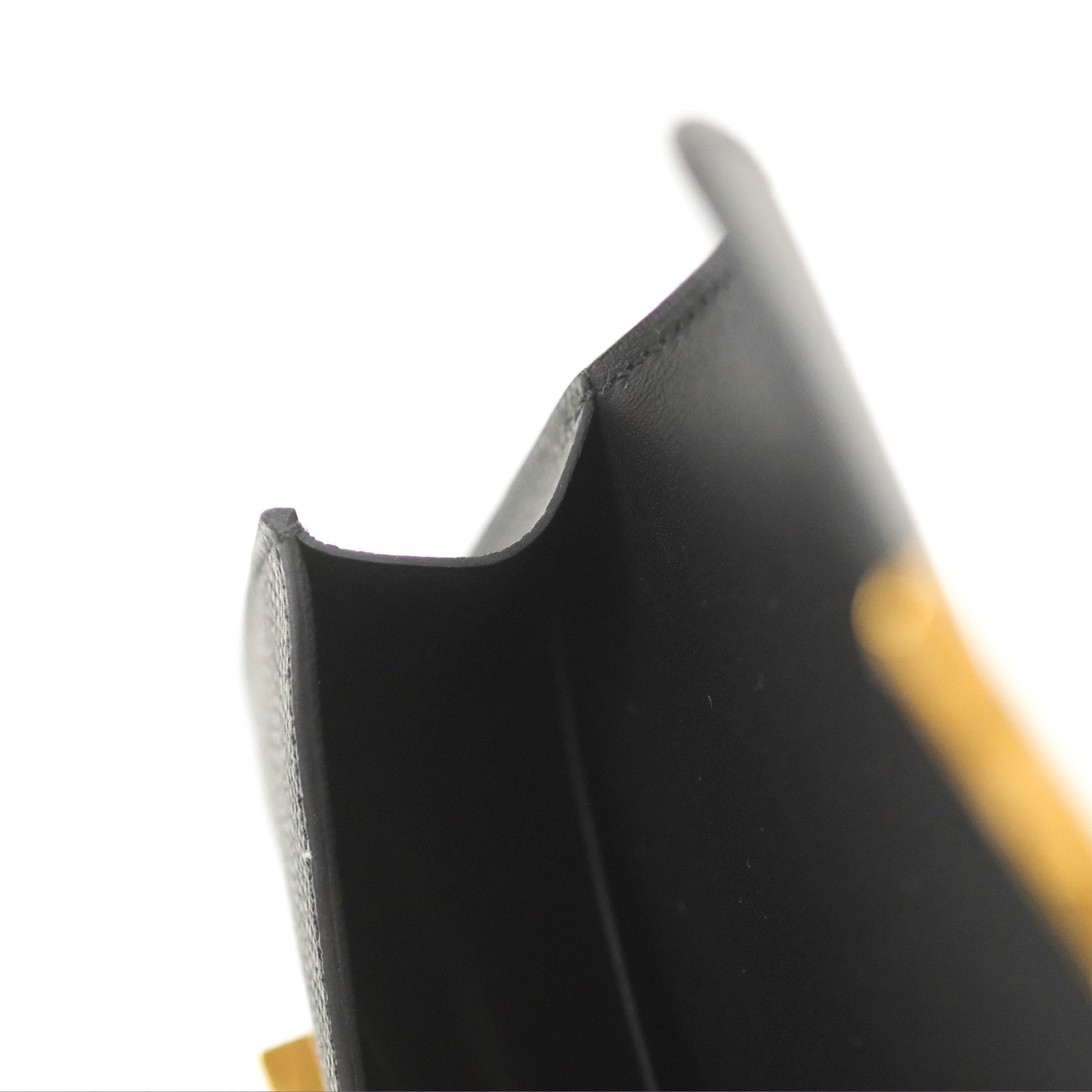 Hermès Constance Slim Wallet Black Epsom Gold Hardware