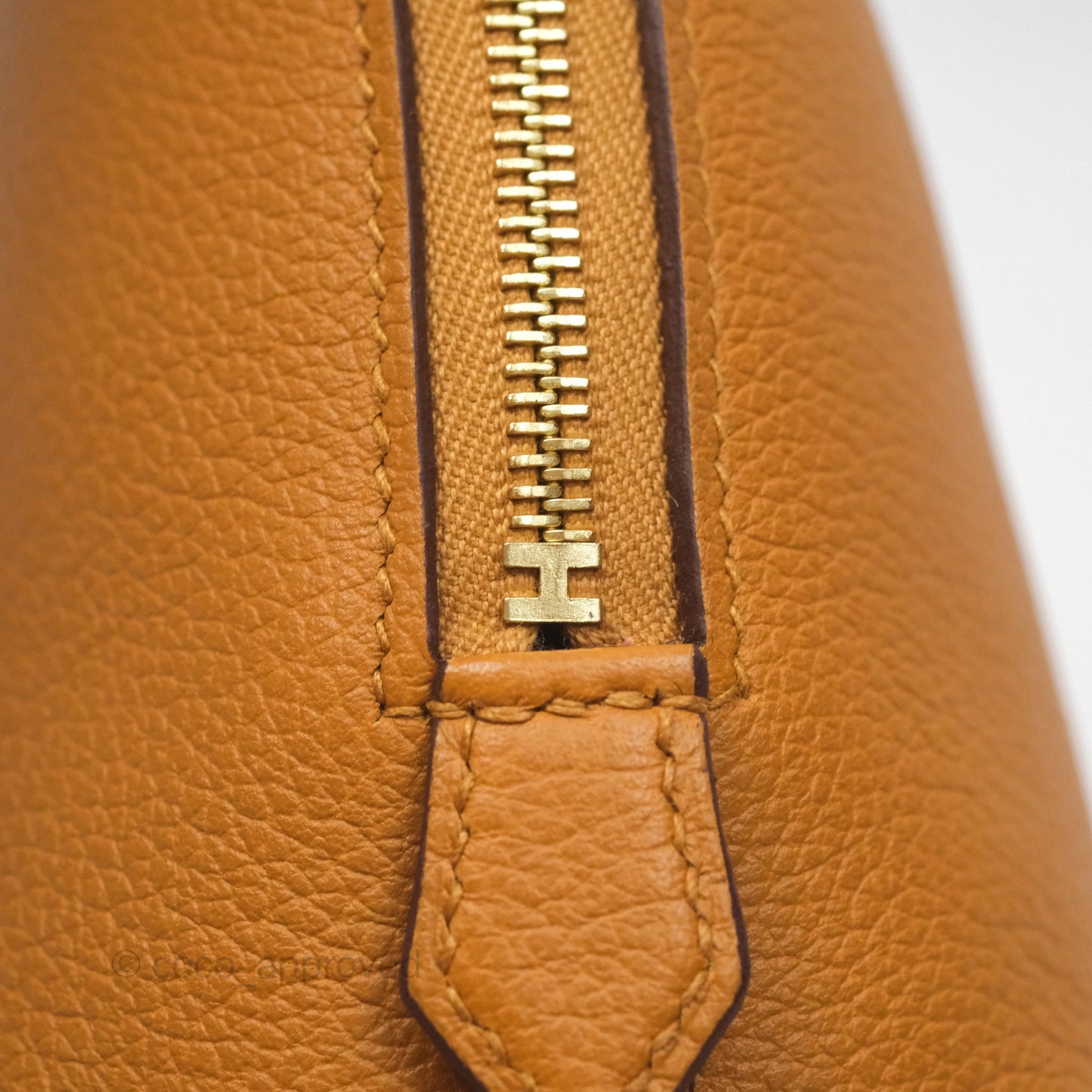 Hermès Bolide Mini 1923 Evercolor Caramel 28/ Mauve Pale 09 Gold Hardware