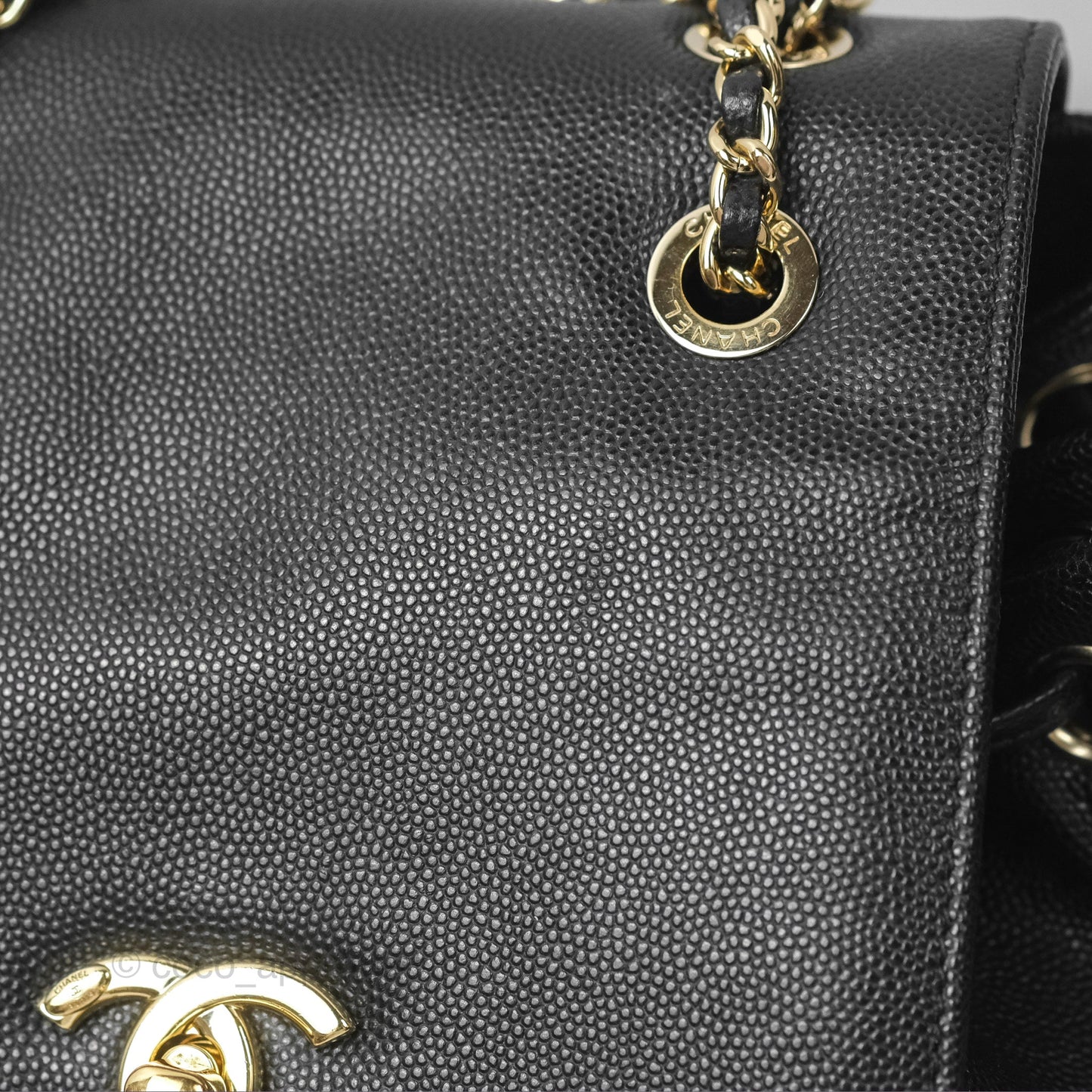 Chanel Quilted Business Affinity Backpack Black Caviar Gold Hardware
