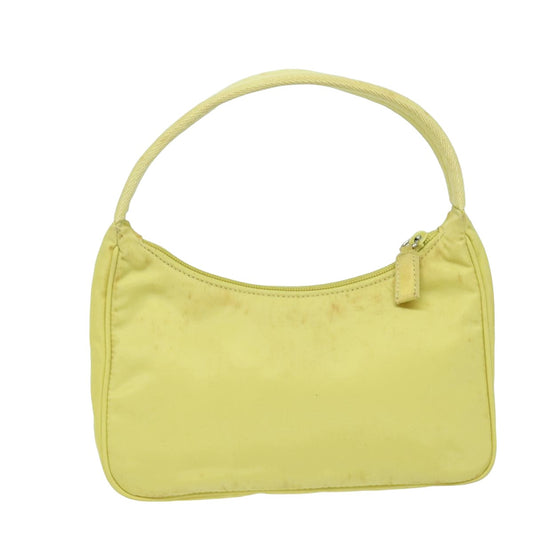Luxury PradaAccessory Pouch Nylon Yellow Pink 79906