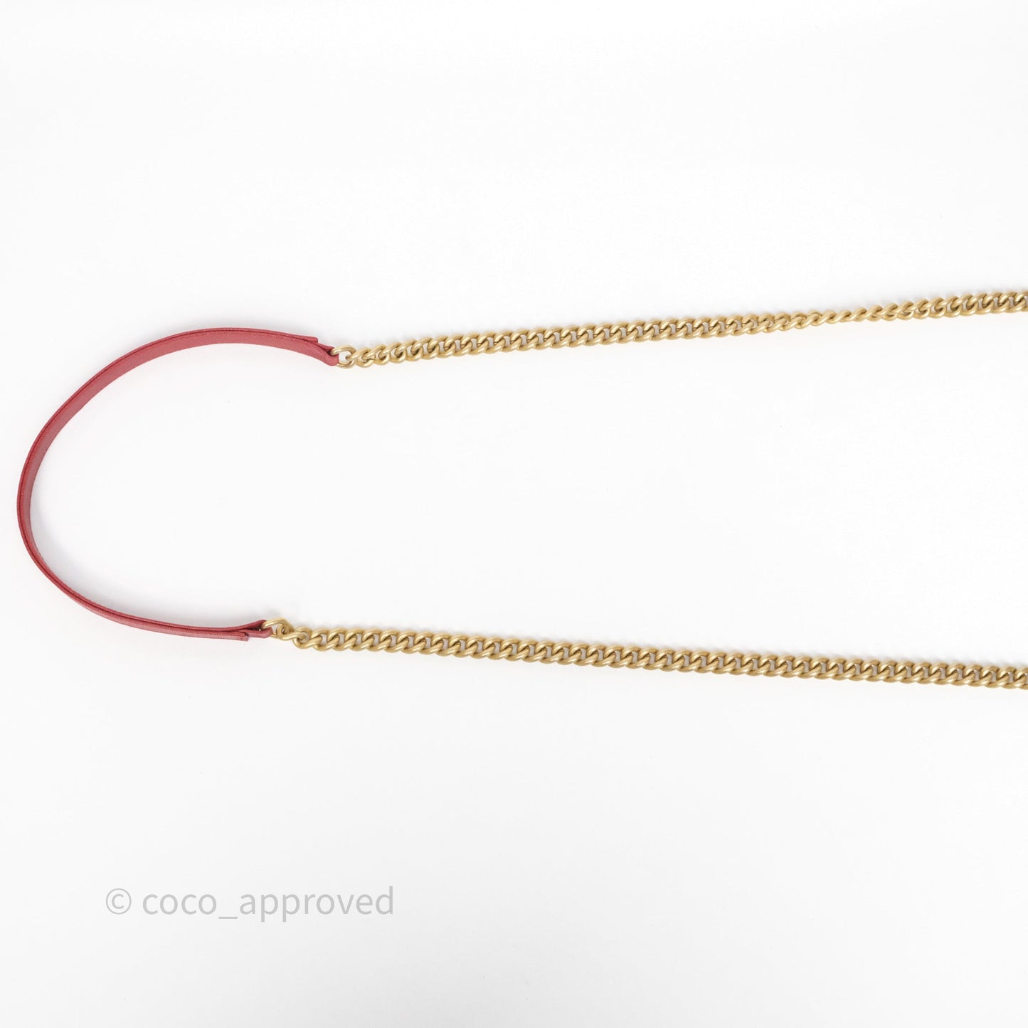 Chanel Boy Wallet on Chain WOC Red Caviar Aged Gold Hardware