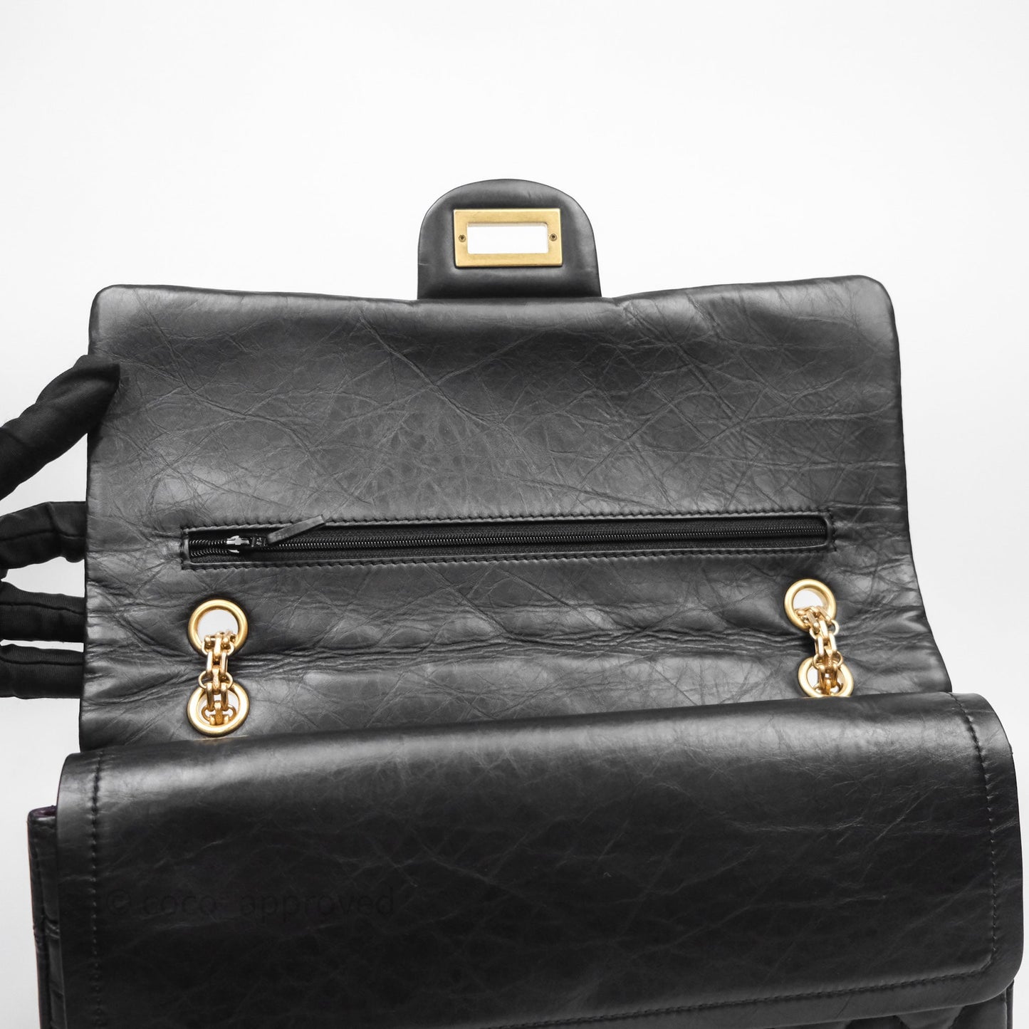 Chanel Reissue Quilted Aged Calfskin Black Aged Gold Hardware 227