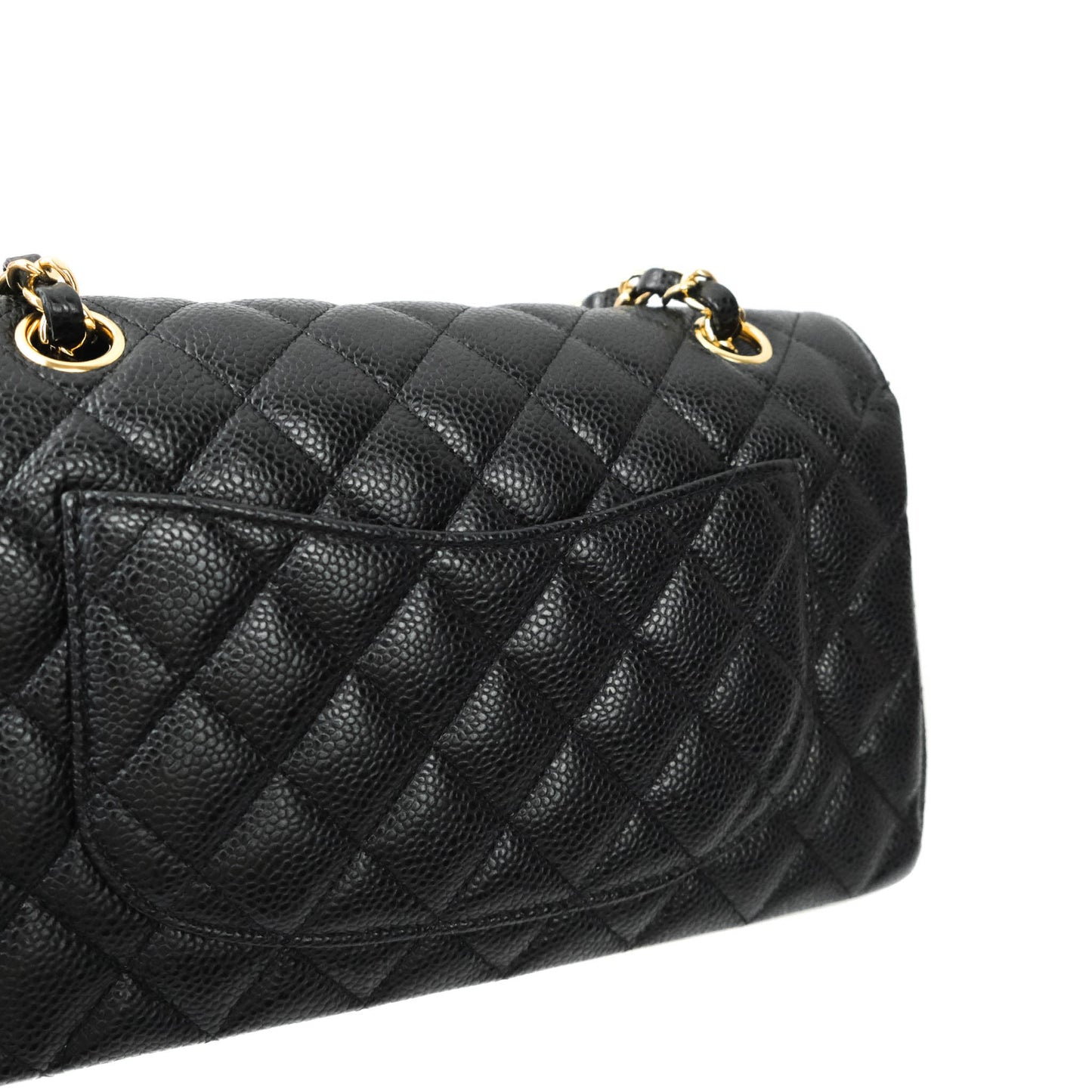 Chanel Classic Small S/M Flap Black Caviar Gold Hardware