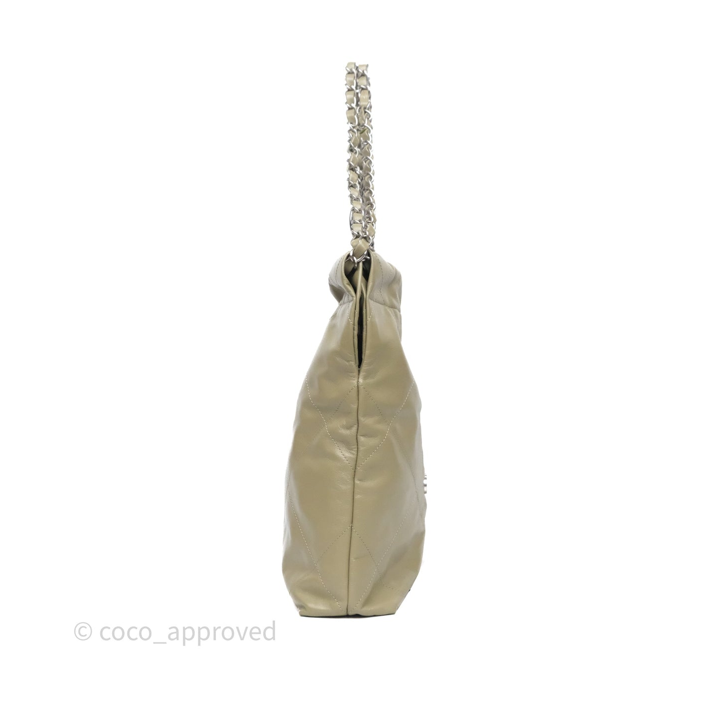 Chanel 22 Small Sage Green Shiny Calfskin Silver Hardware