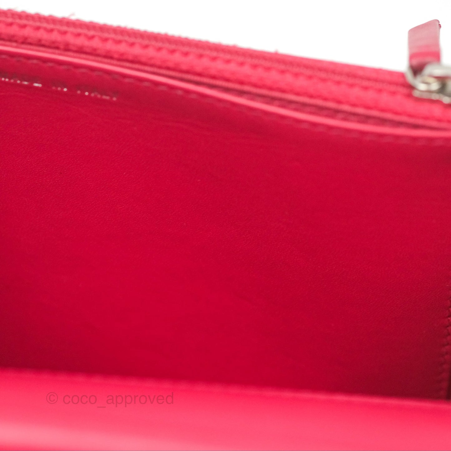 Chanel CC Wallet On Chain WOC Dark Pink Caviar Silver Hardware