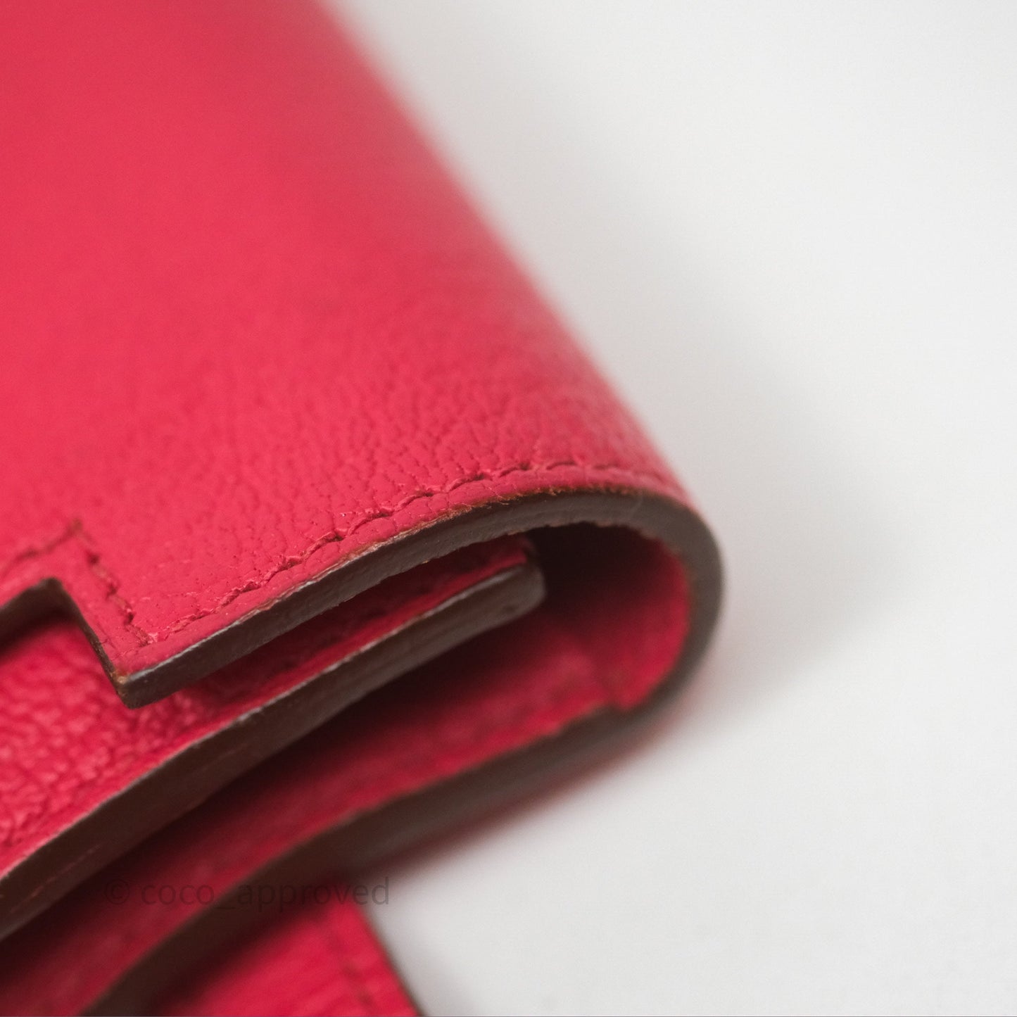Hermès Kelly Wallet Pink Chevre Mysore Palladium Hardware