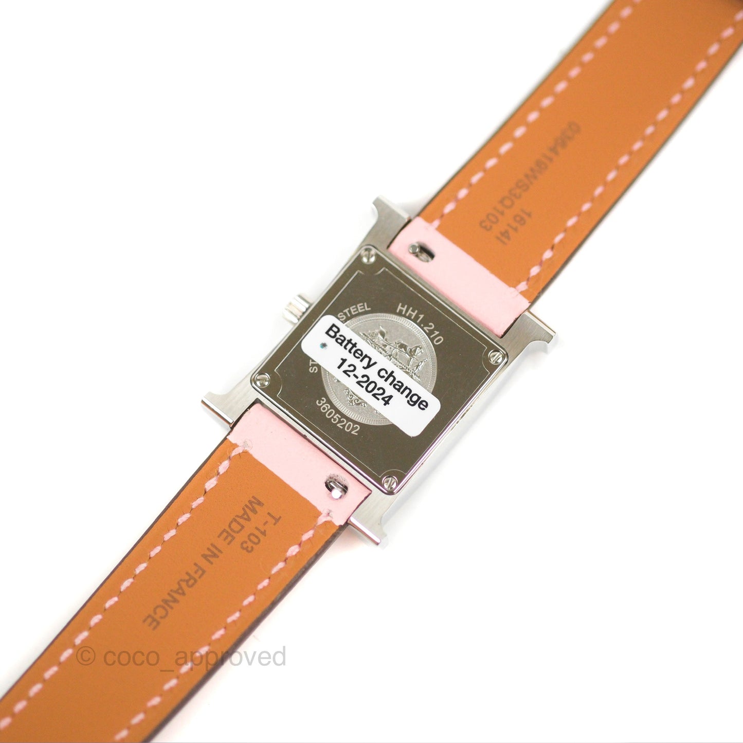 Hermès Heure H Watch Rose Sakura Swift Palladium Hardware