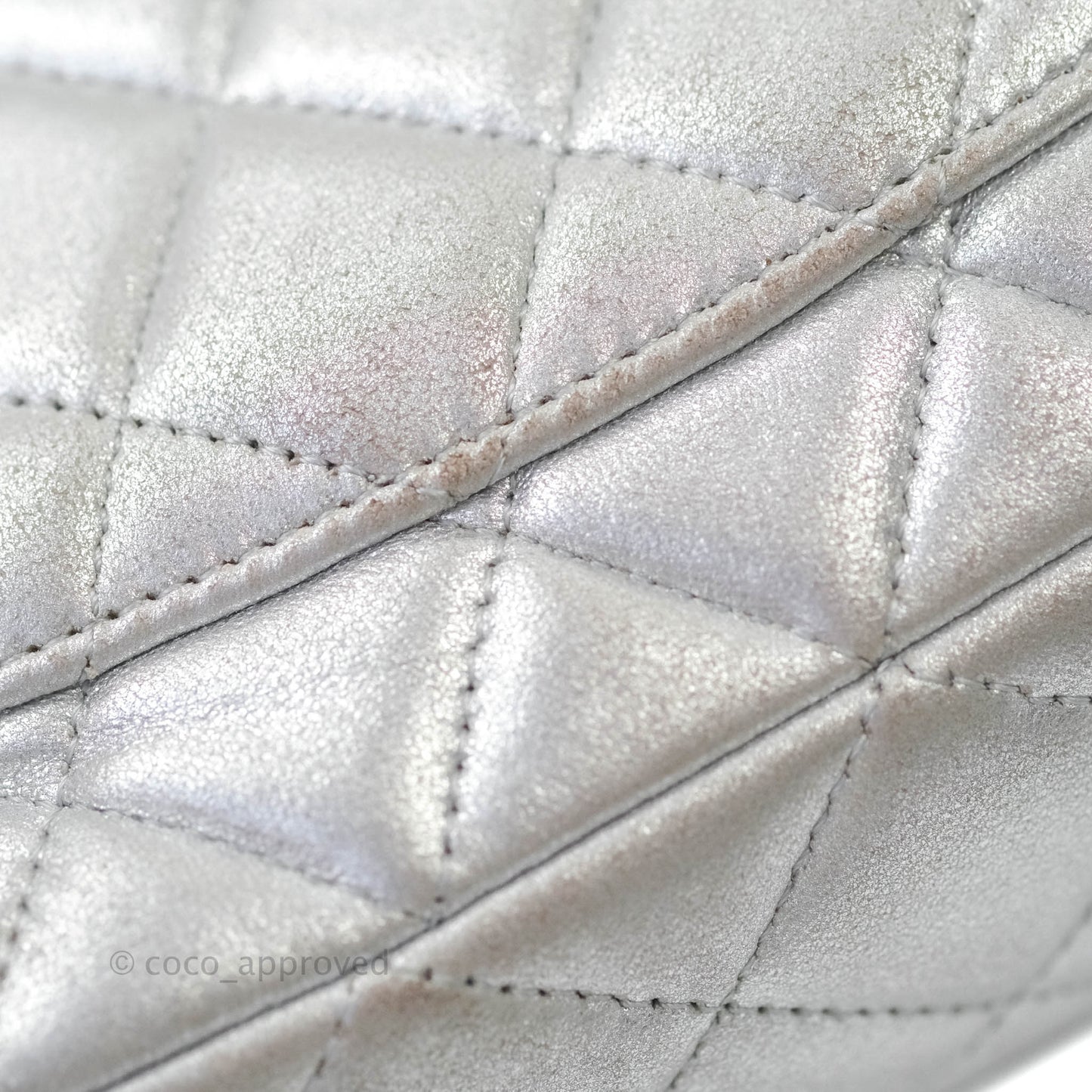 Chanel Quilted Small Metallic Silver Backpack in Seoul Lambskin Silver Hardware