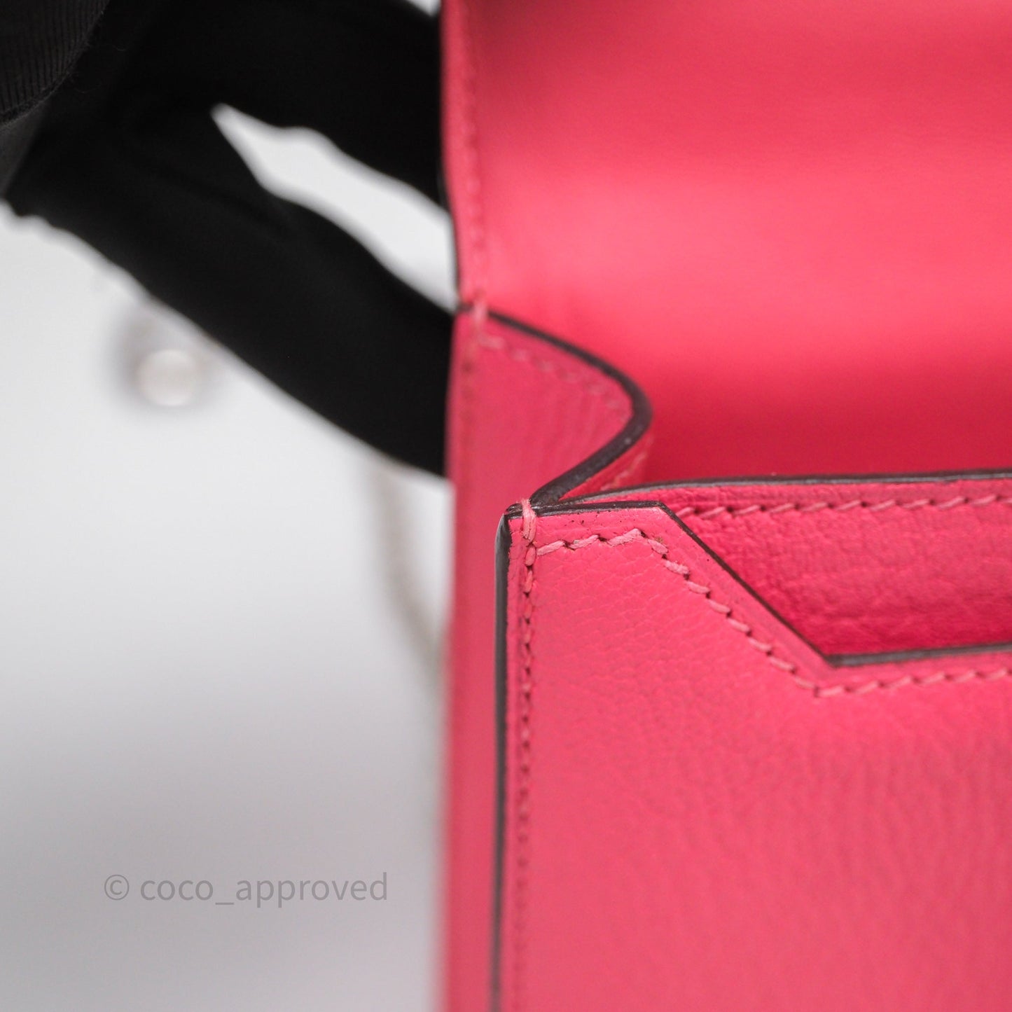 Hermès Mini Verrou Chaine Bag Rose Lipstick U5 Chevre Mysore Palladium Hardware