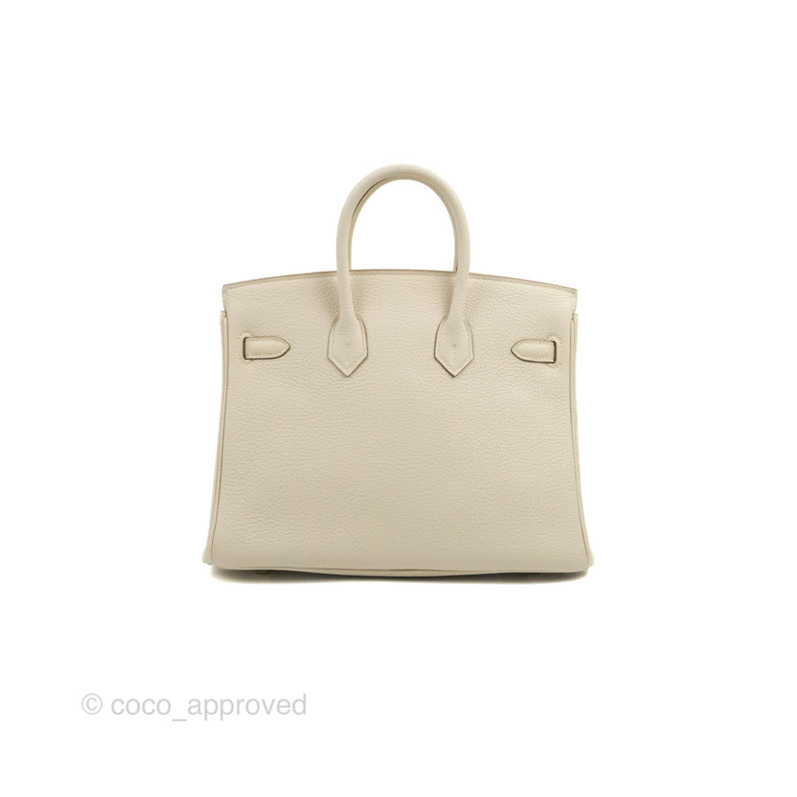 Hermes Birkin 25 Craie Togo Gold Hardware