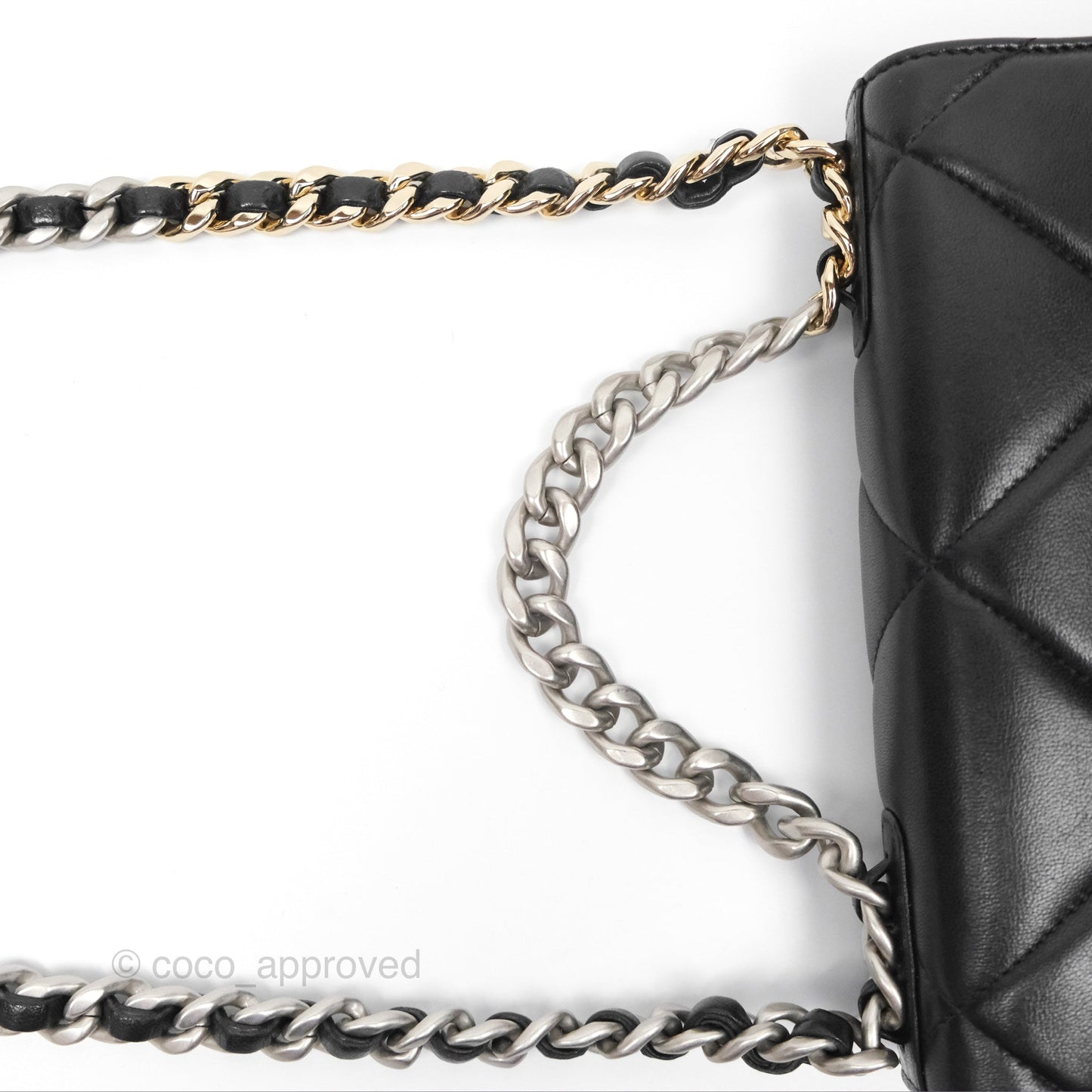 Chanel 19 Wallet on Chain WOC Black Mixed Hardware