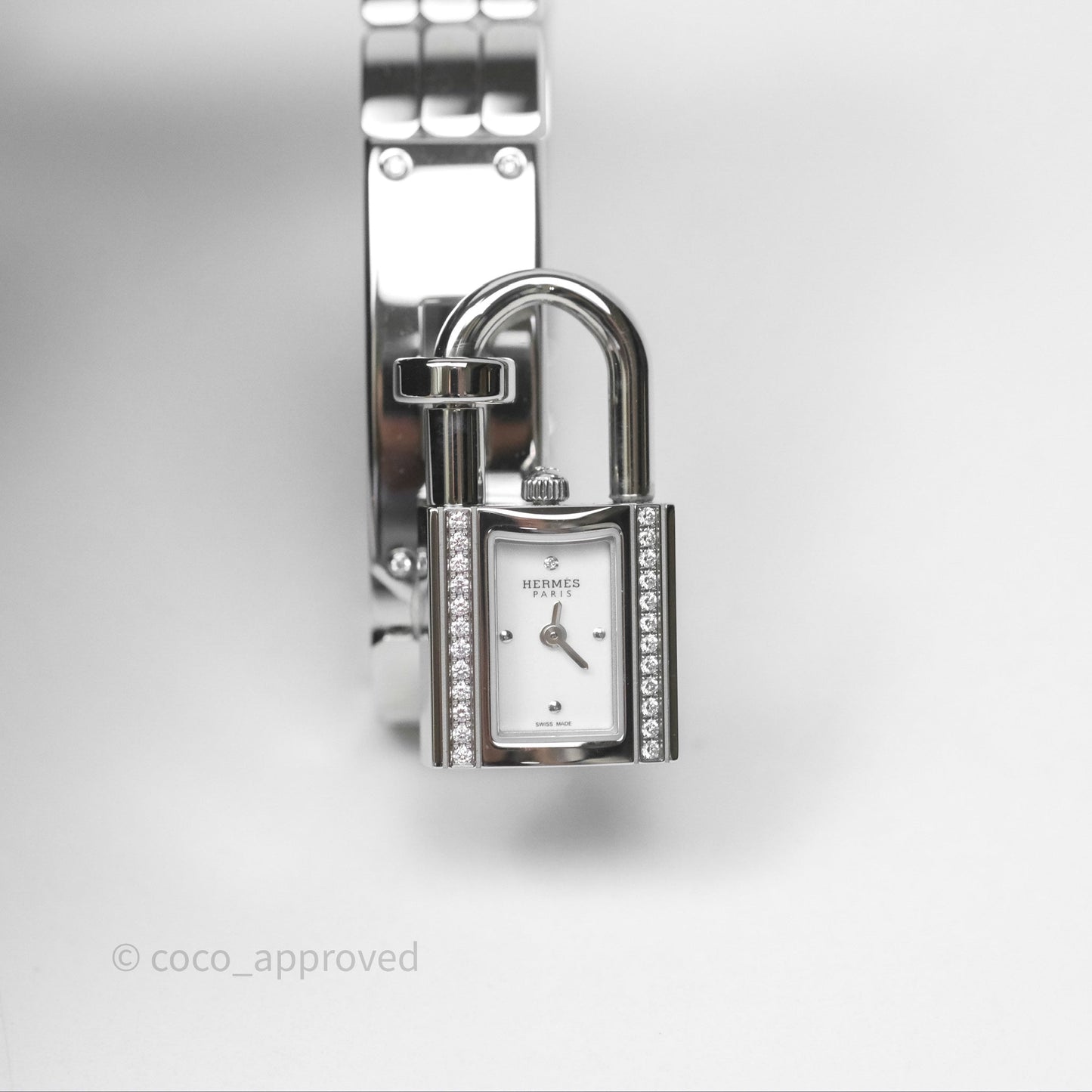 Hermès Kelly Watch Mini Model 16mm Diamond Steel