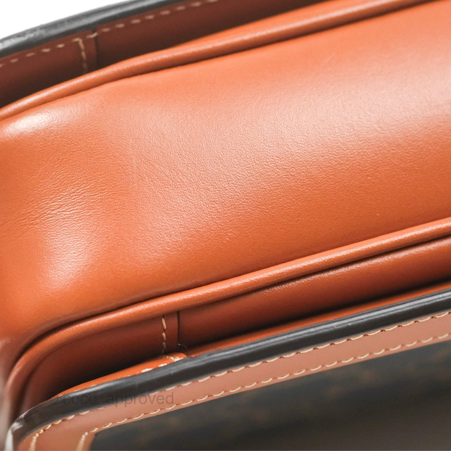 Celine Teen Triomphe Bag Triomphe Canvas Tan Calfskin
